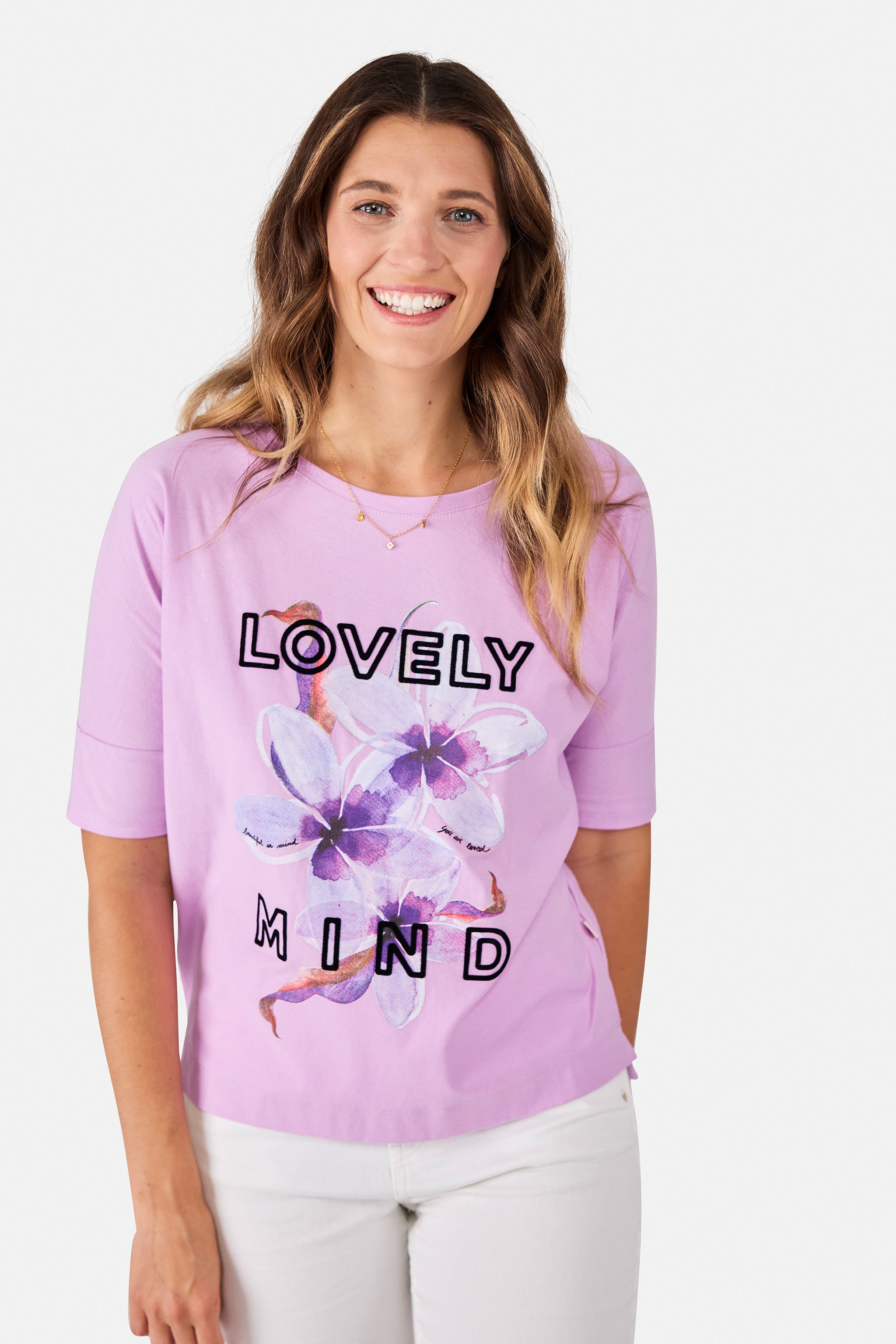 T-Shirt "DacinaL" aus Baumwolle