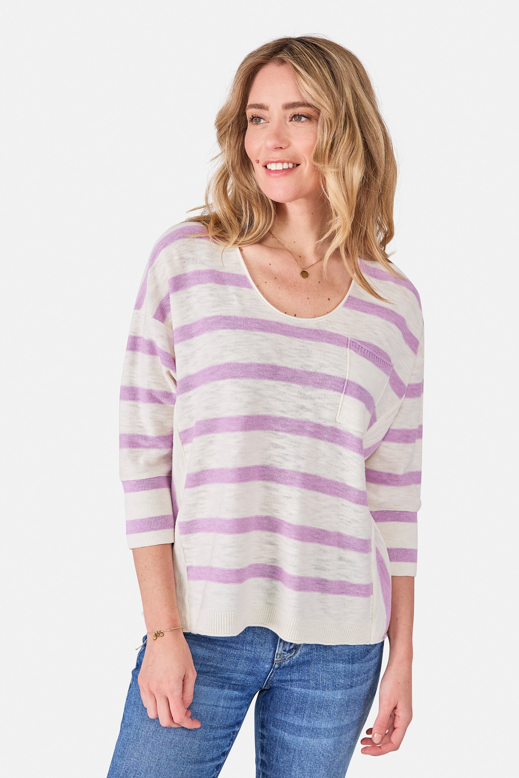 Pullover "TahiaL" mit Leinen