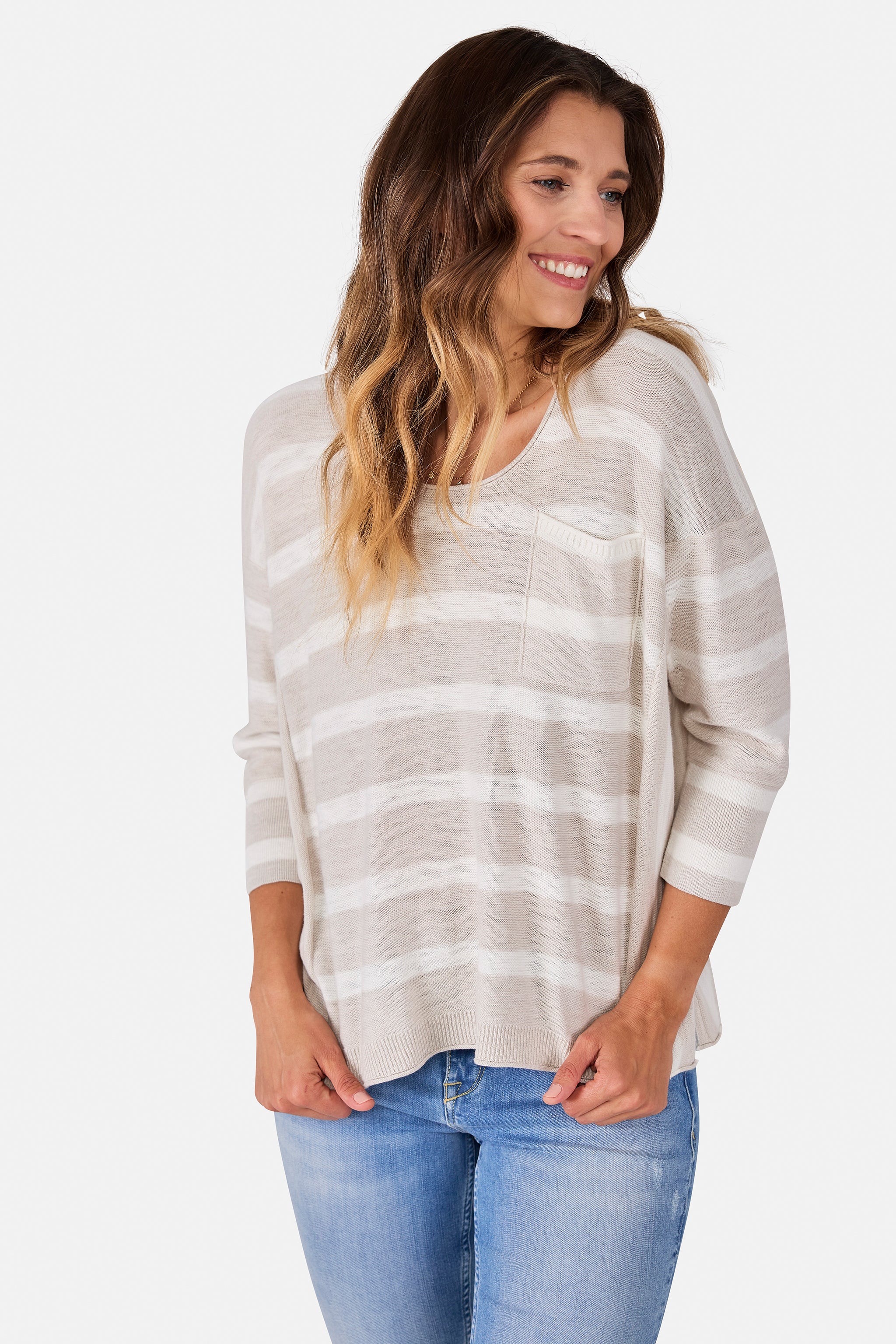 Pullover "TahiaL" mit Leinen