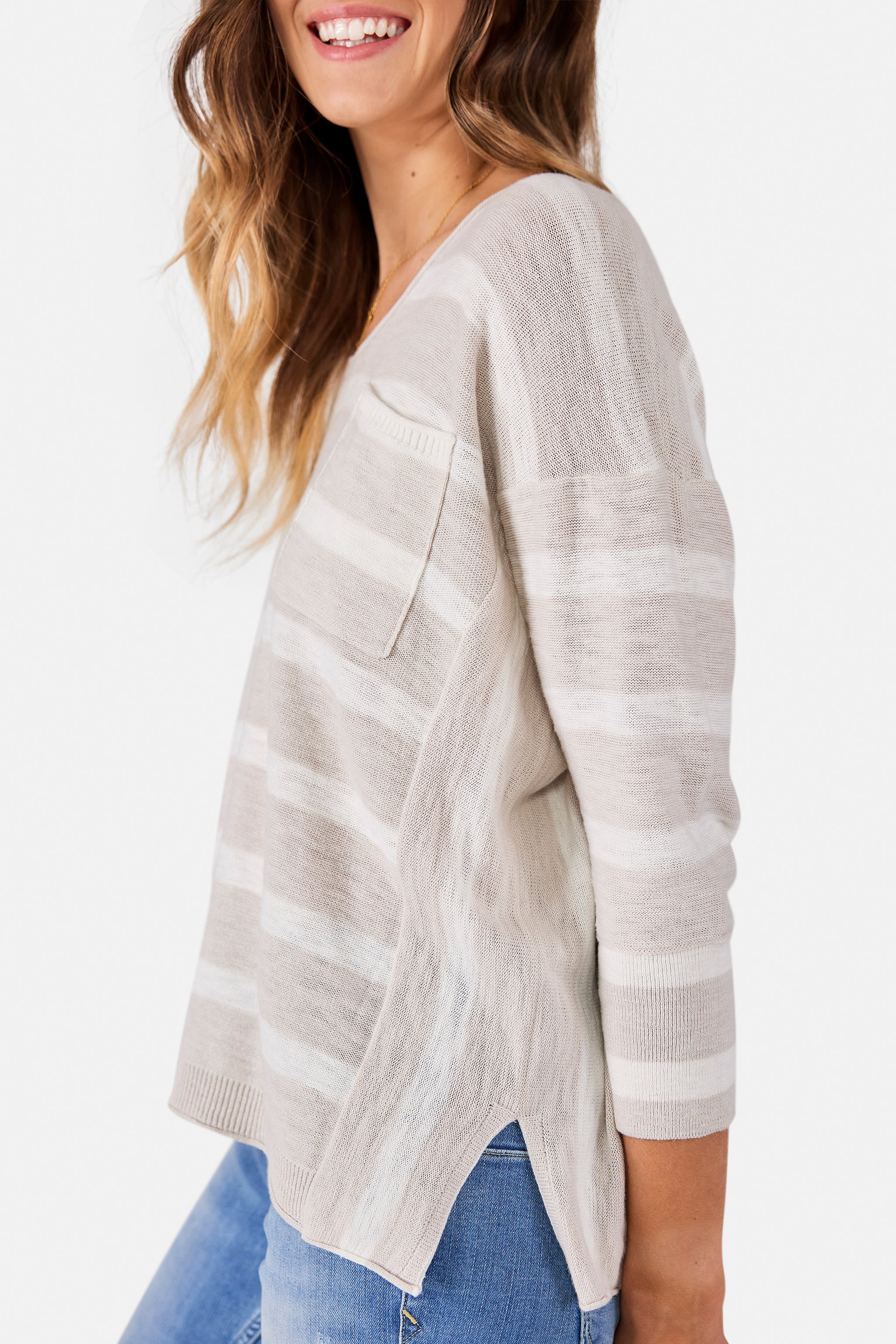 Pullover "TahiaL" mit Leinen