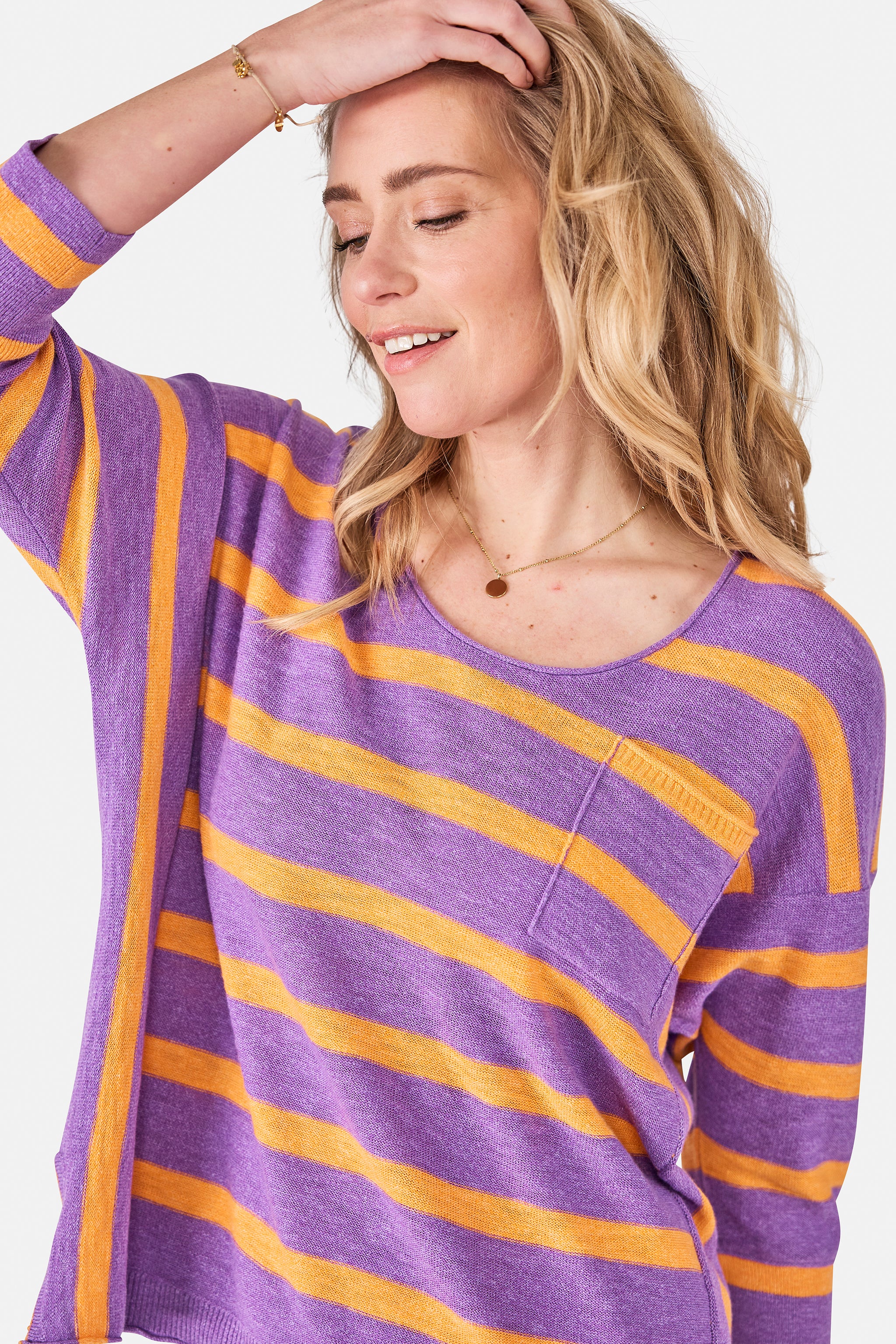 Pullover "TahiaL" mit Leinen