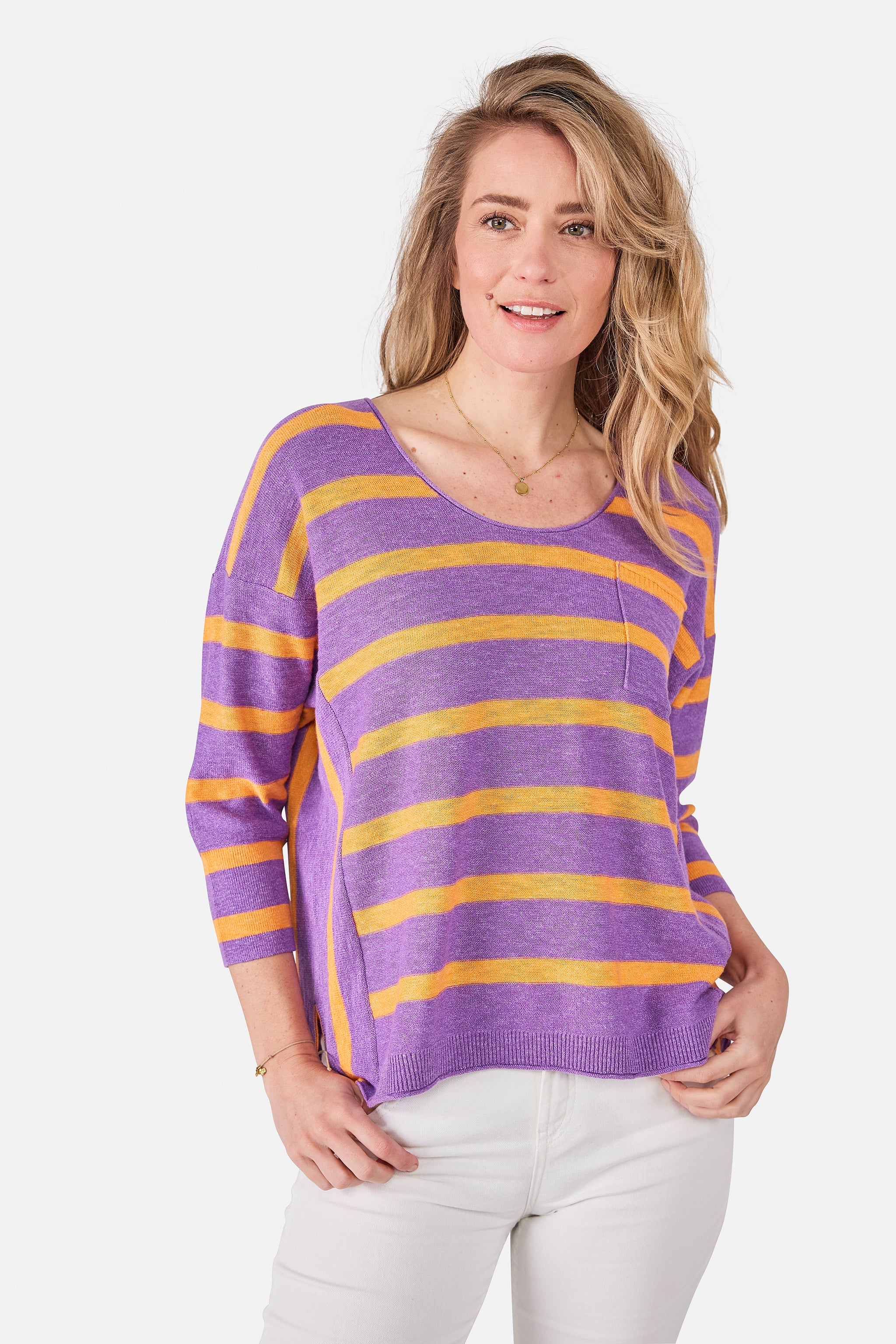 Pullover "TahiaL" mit Leinen