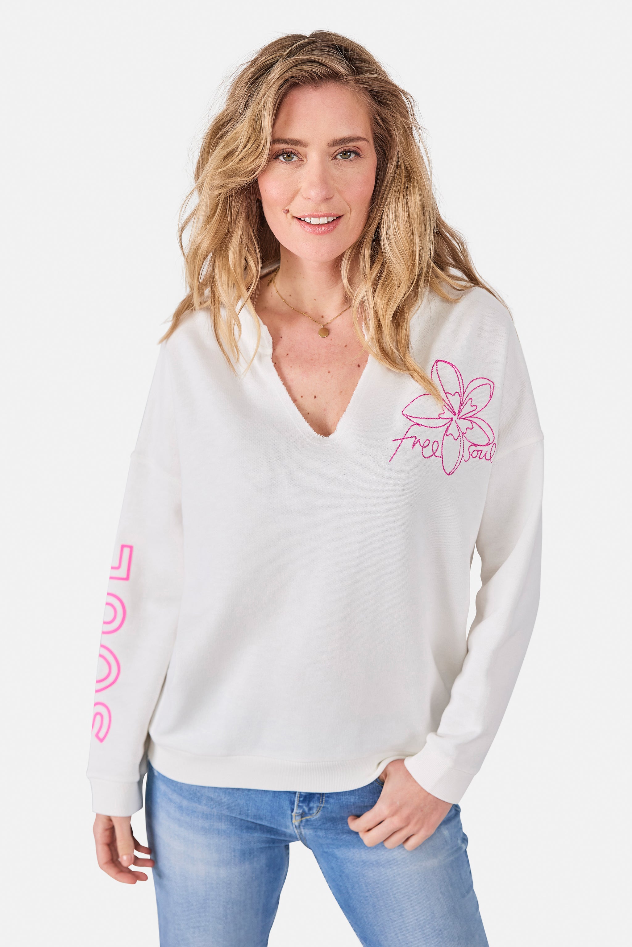 Sweatshirt "CelinL" aus Baumwolle
