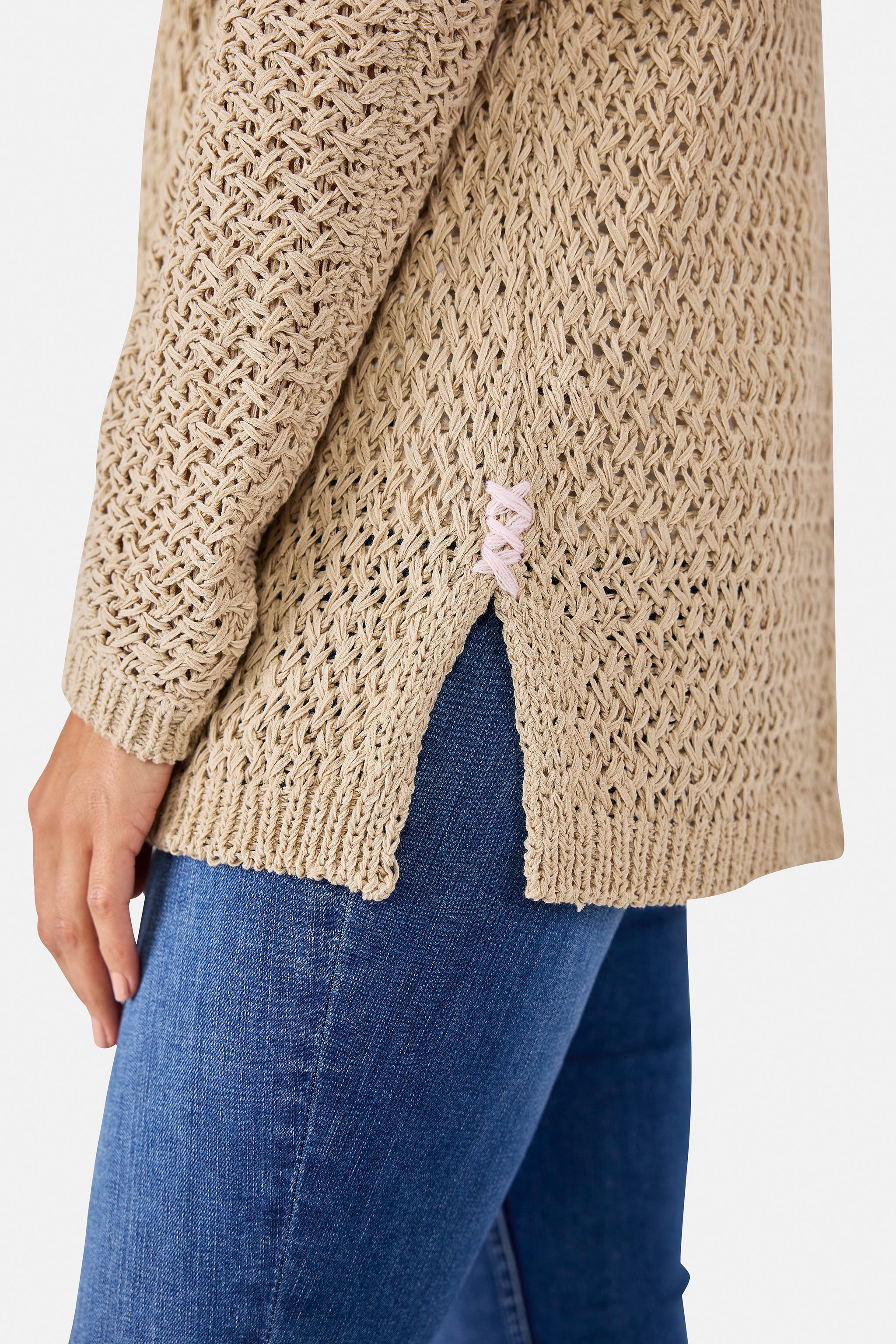 Strickjacke "BrynnL" aus Baumwollmix