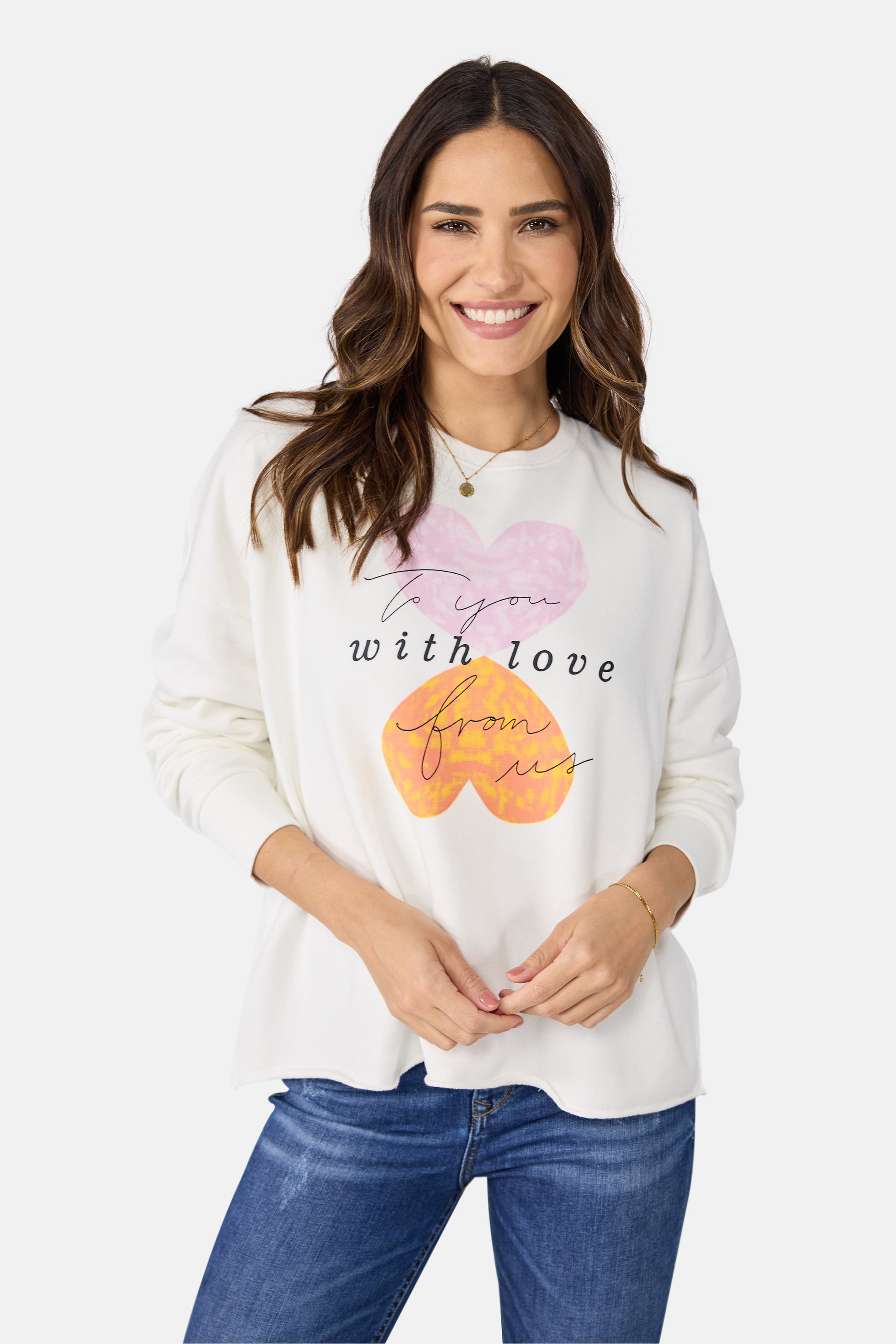 Sweatshirt "CyreneL" aus Baumwolle