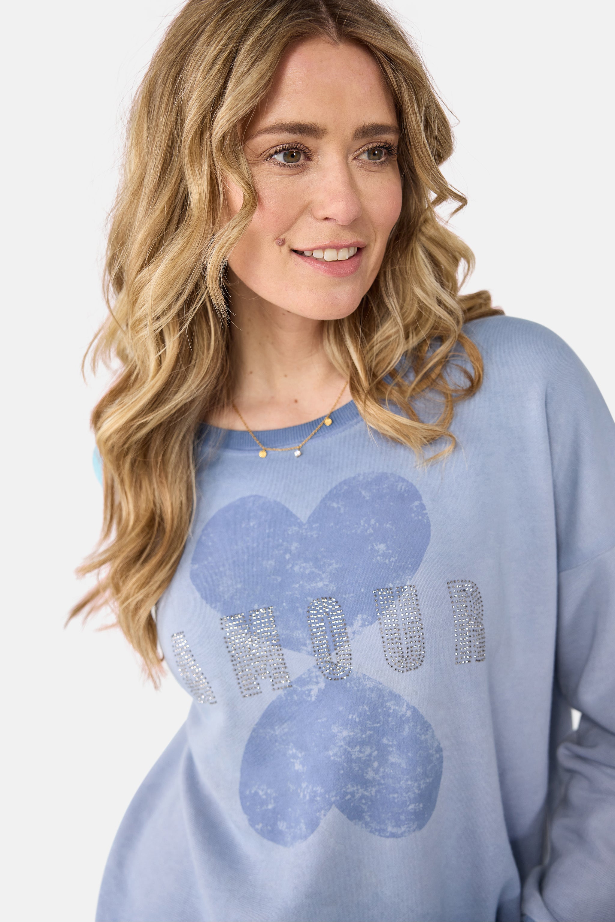 Sweatshirt "CyreneL" aus Baumwolle