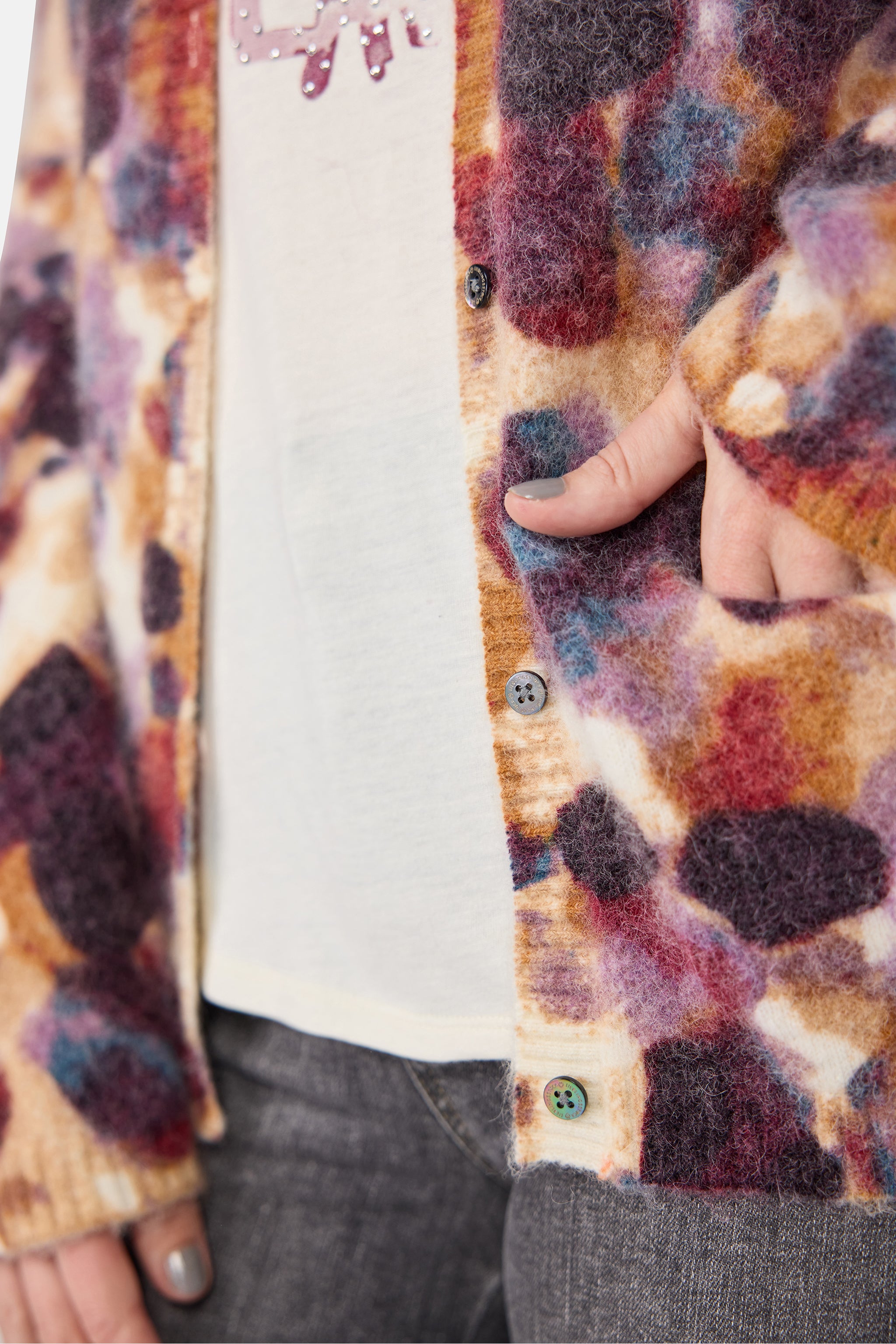 Strickjacke "ArilettaL" mit Alpaka