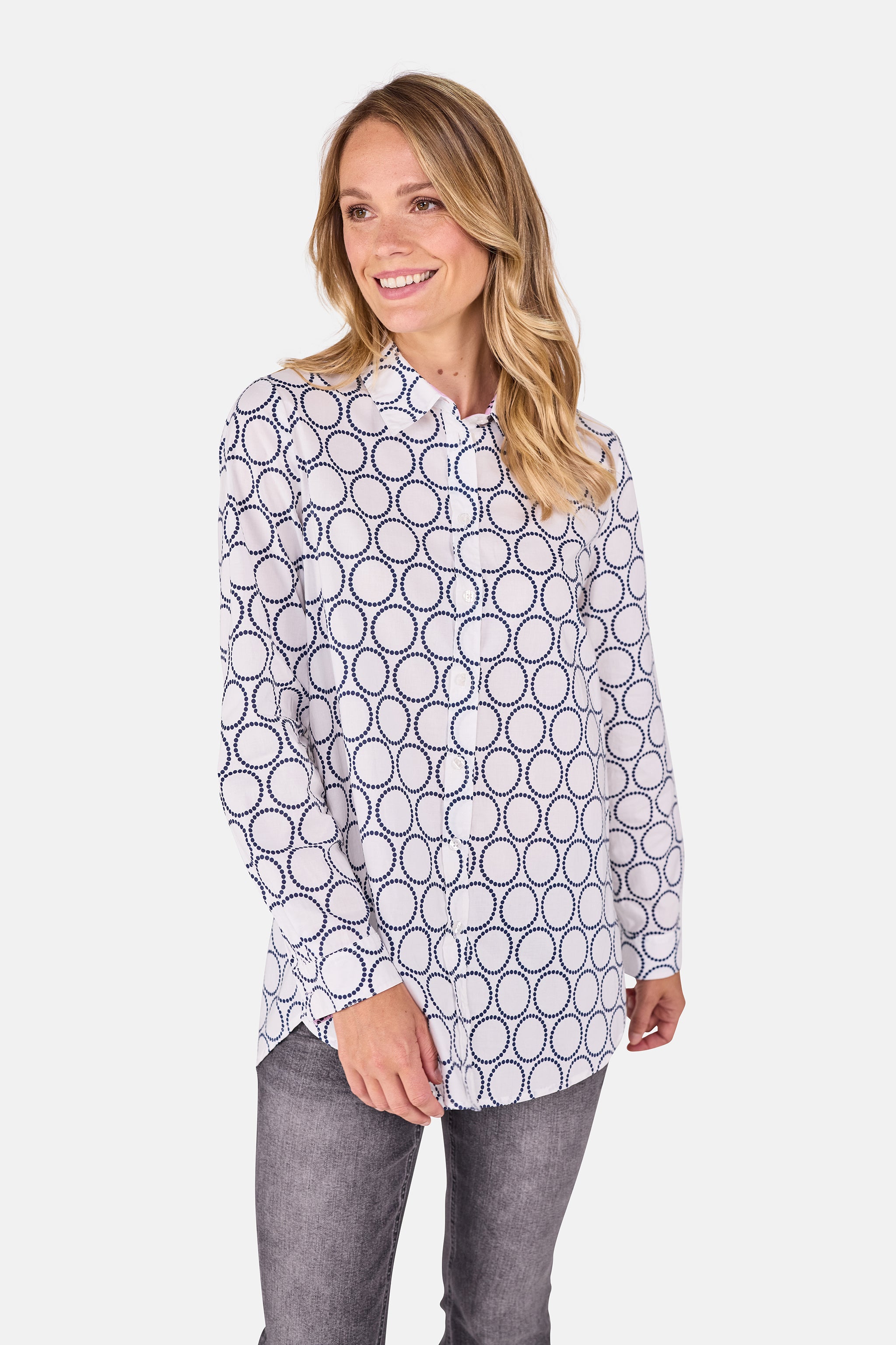 Bluse "OceanL" aus Baumwolle