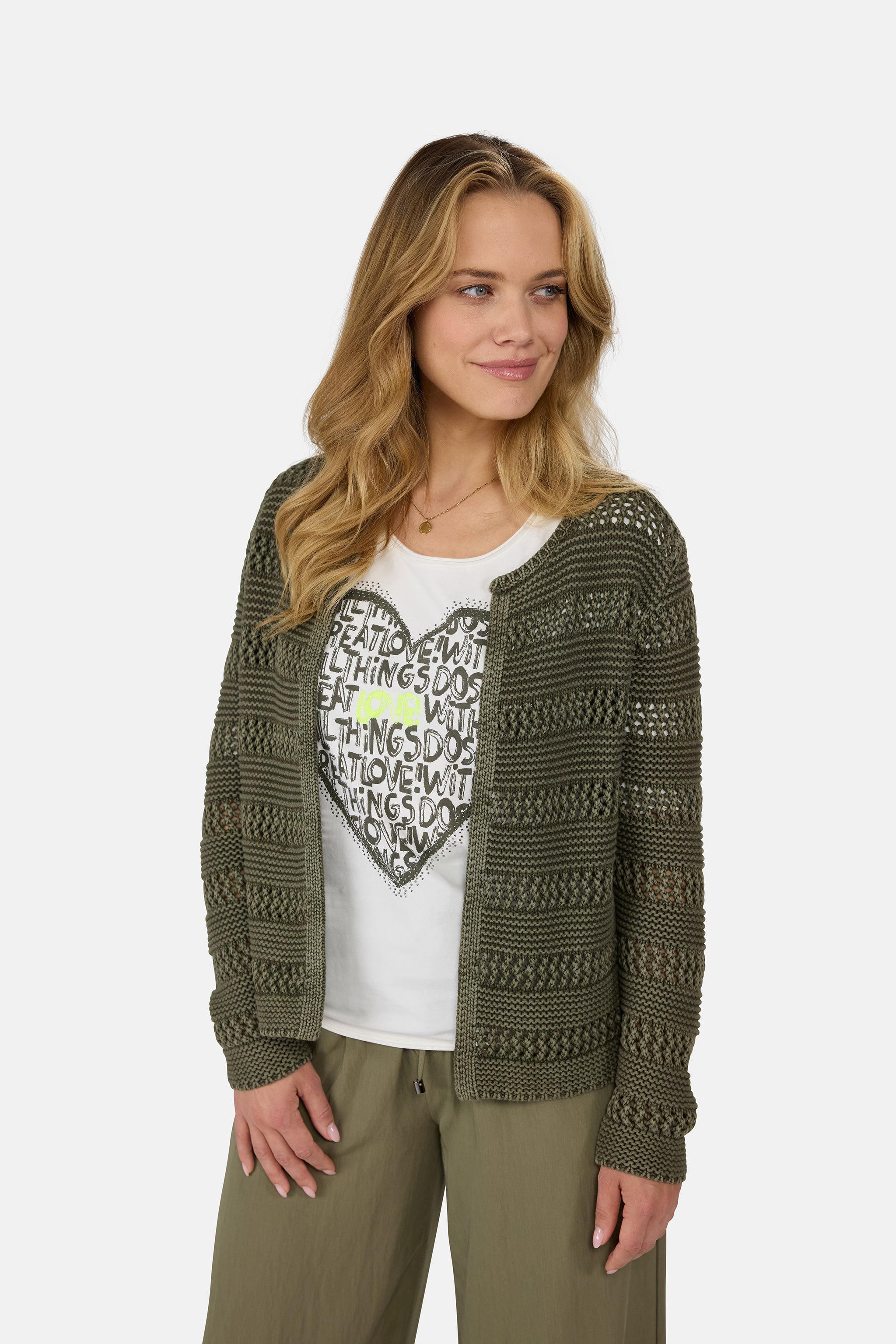 Strickjacke "TienL" aus Baumwolle