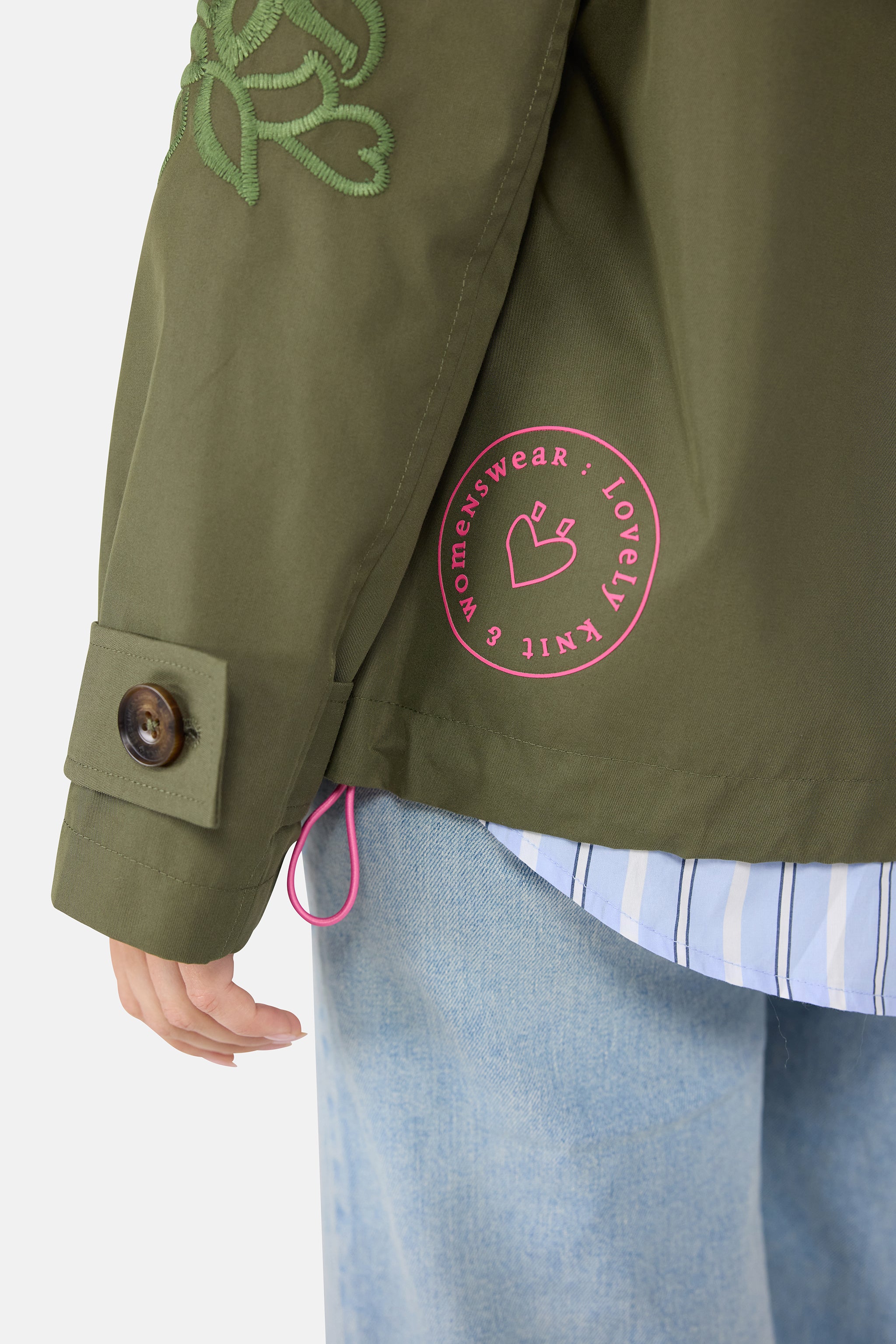 Trenchcoat "IniaL" aus Baumwollmix