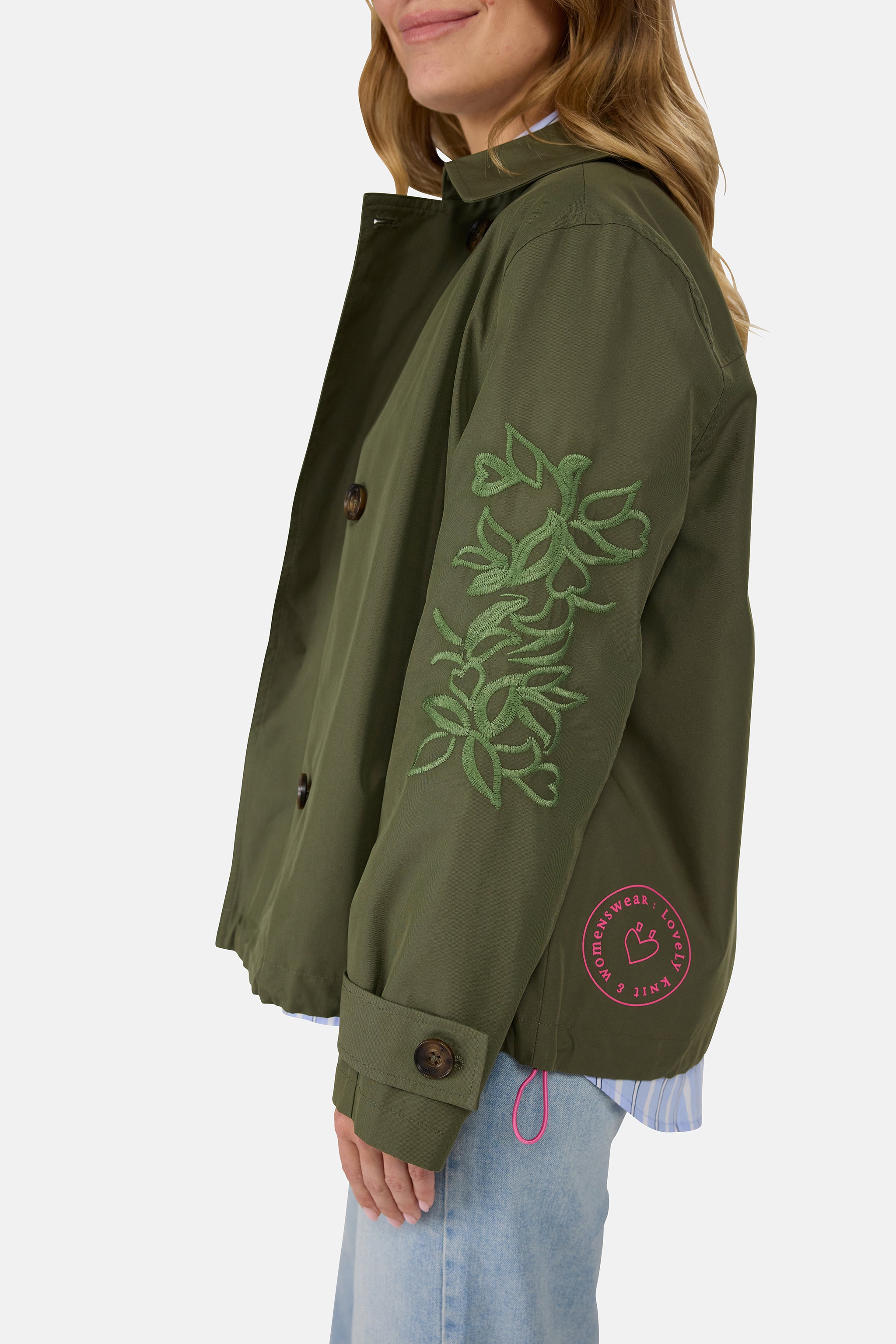 Trenchcoat "IniaL" aus Baumwollmix