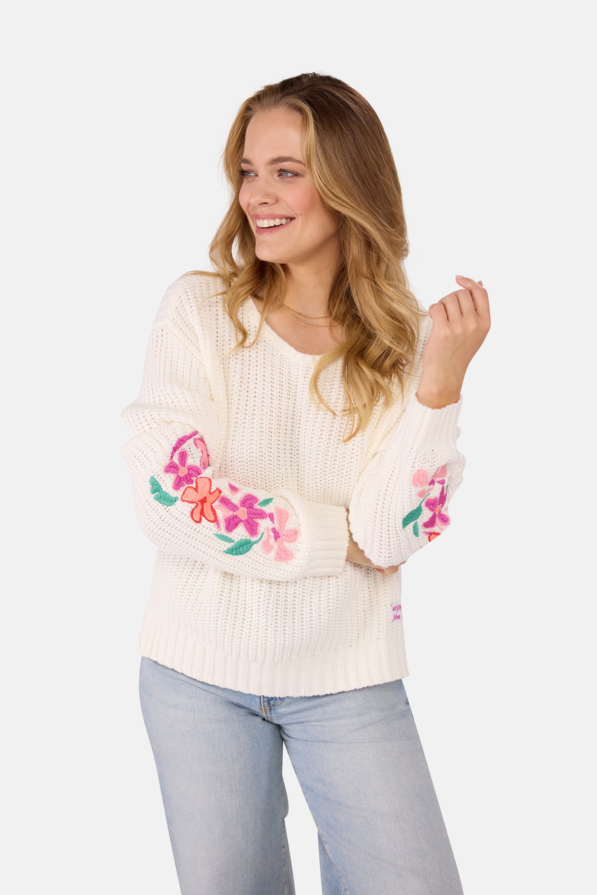 Pullover "AminaL" aus Baumwollmix