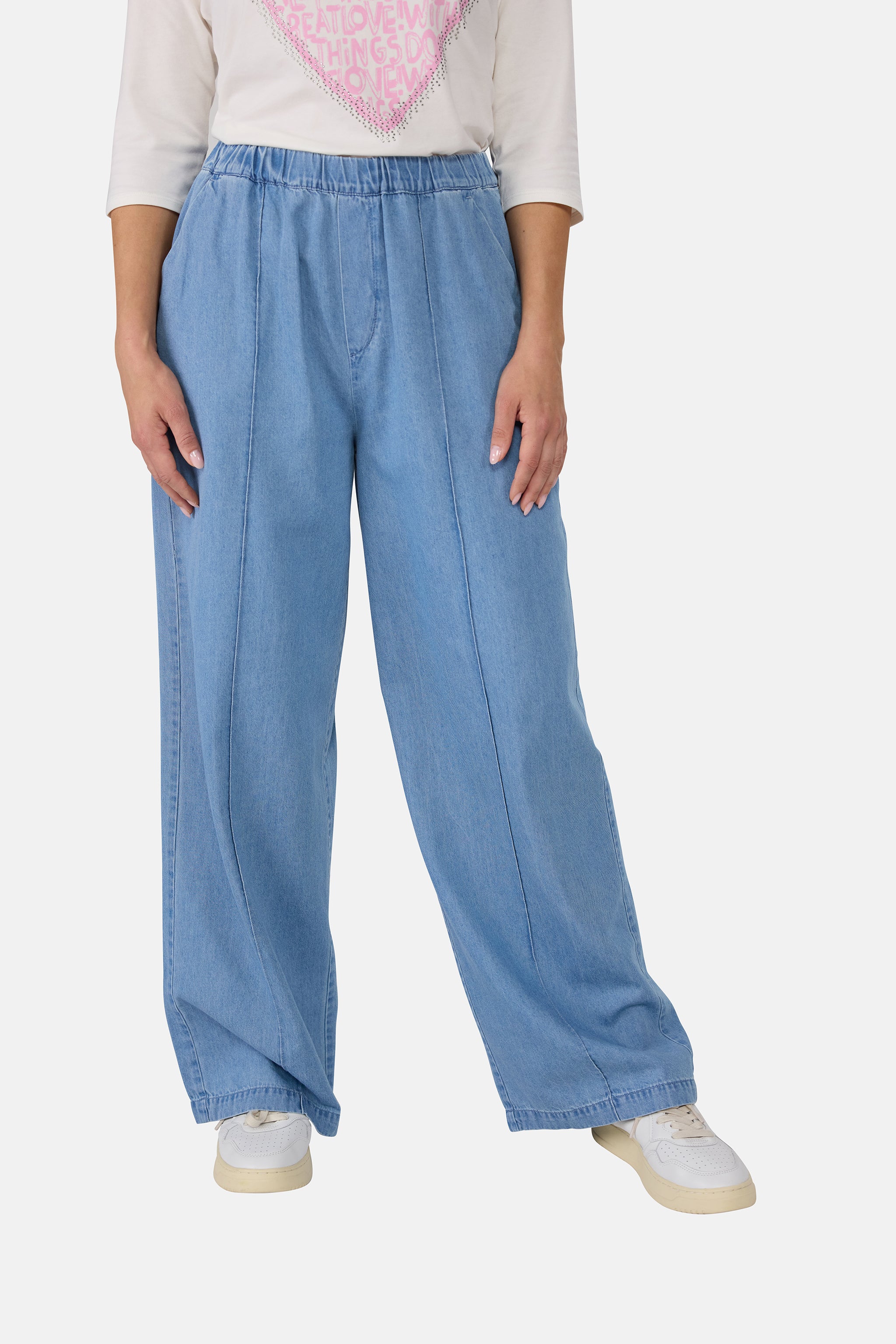 Bundfaltenhose "LS-051" aus Lyocellmix