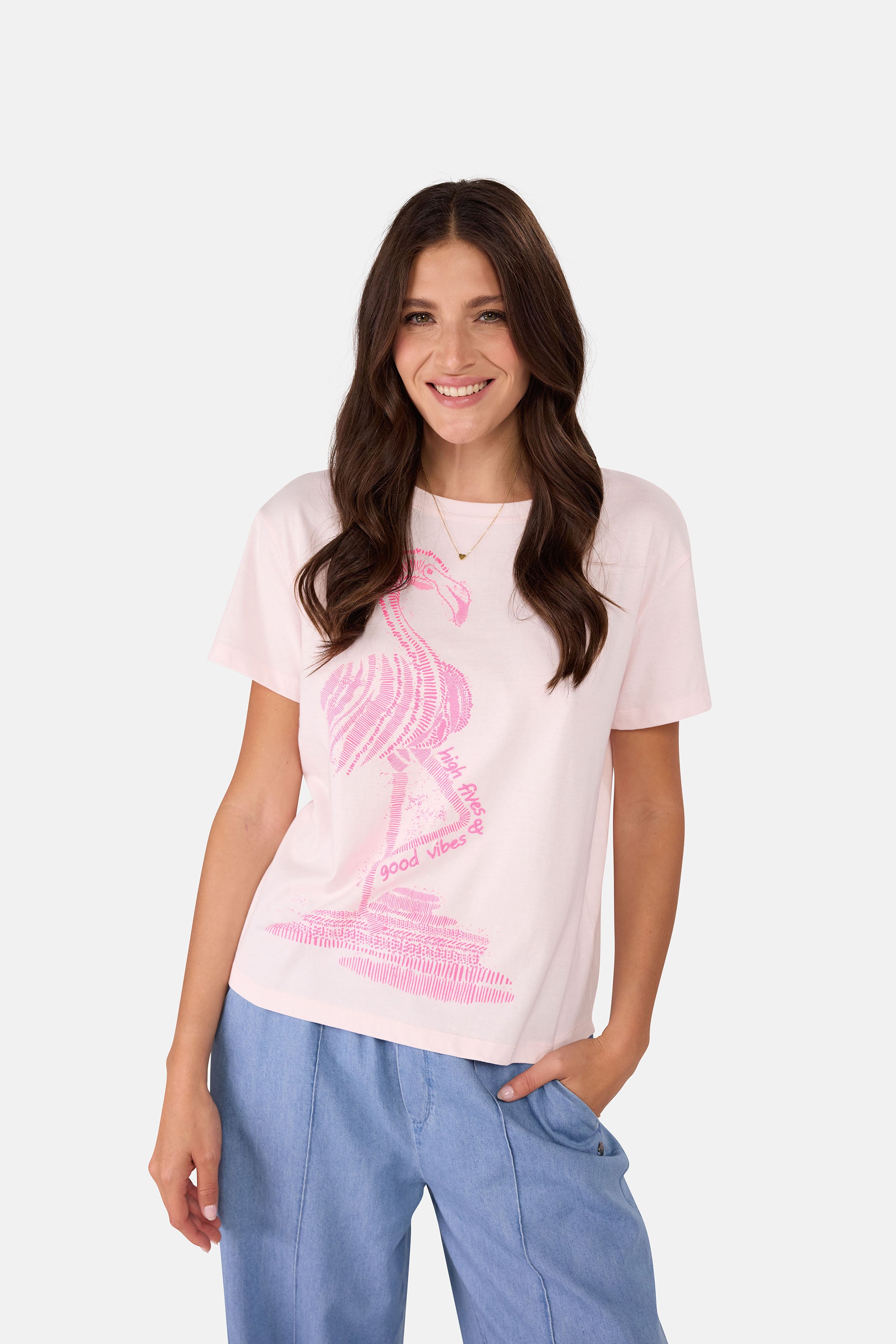 T-Shirt "DianeleL" aus Baumwolle