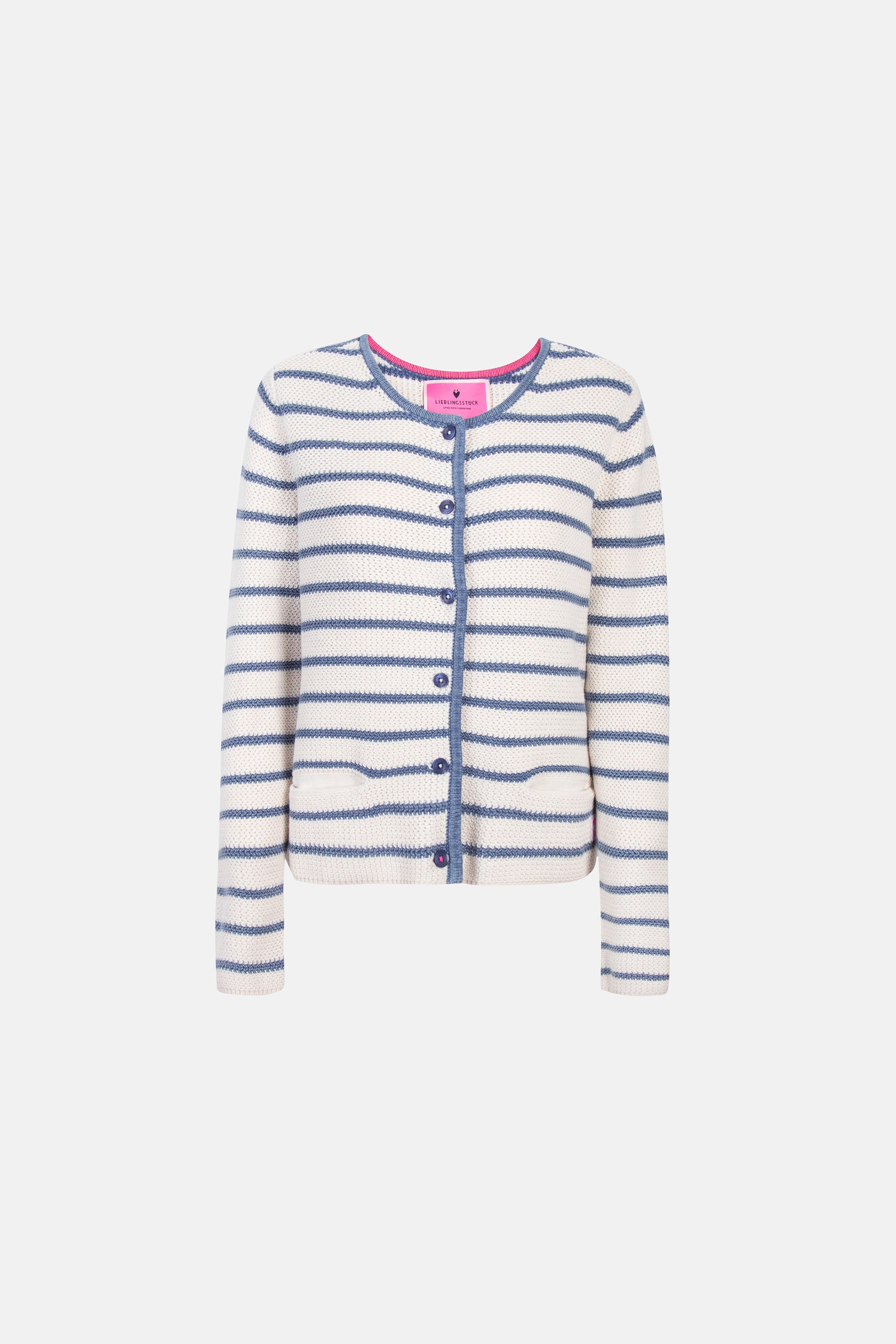 Strickjacke "KatiL" mit Leinen