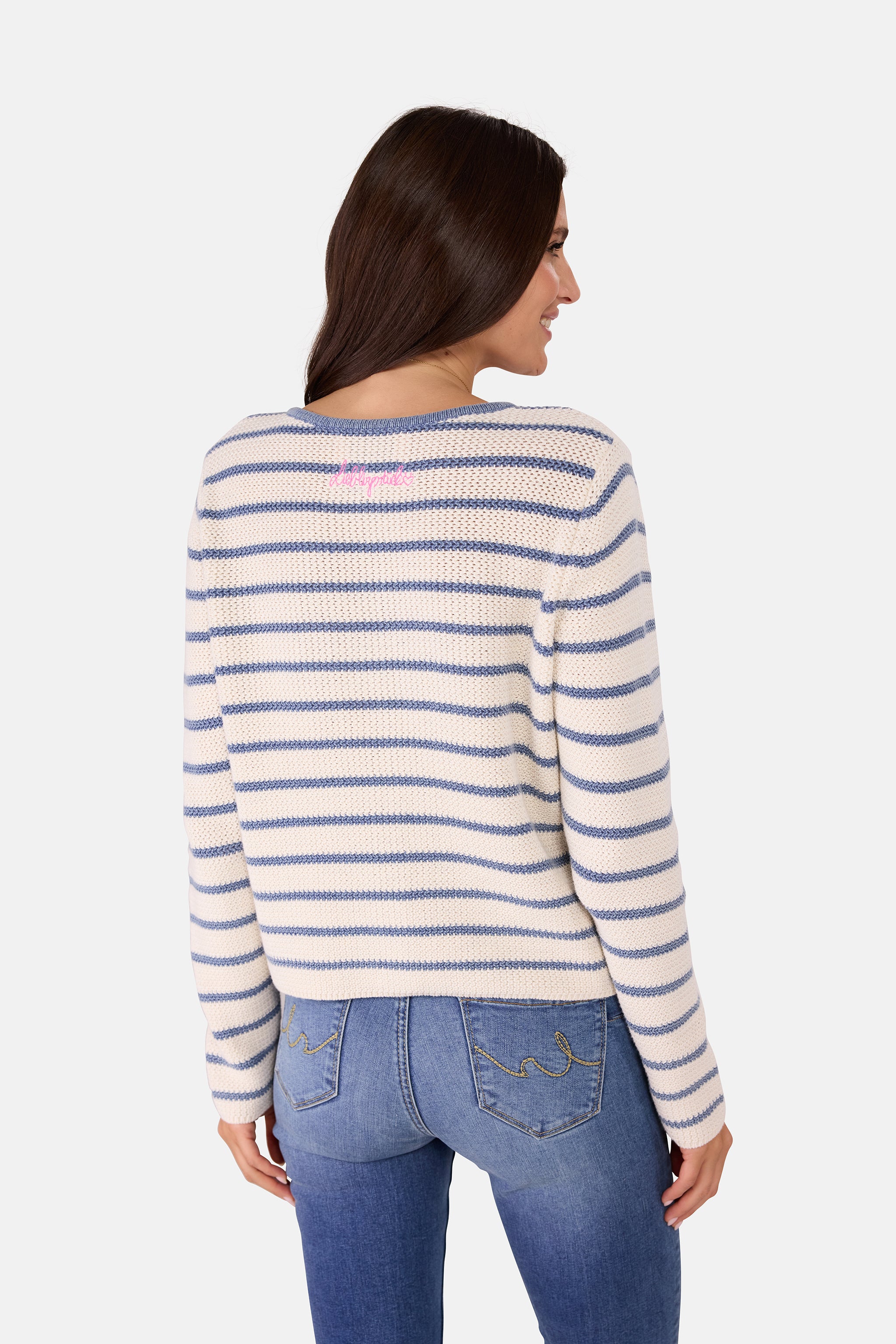 Strickjacke "KatiL" mit Leinen