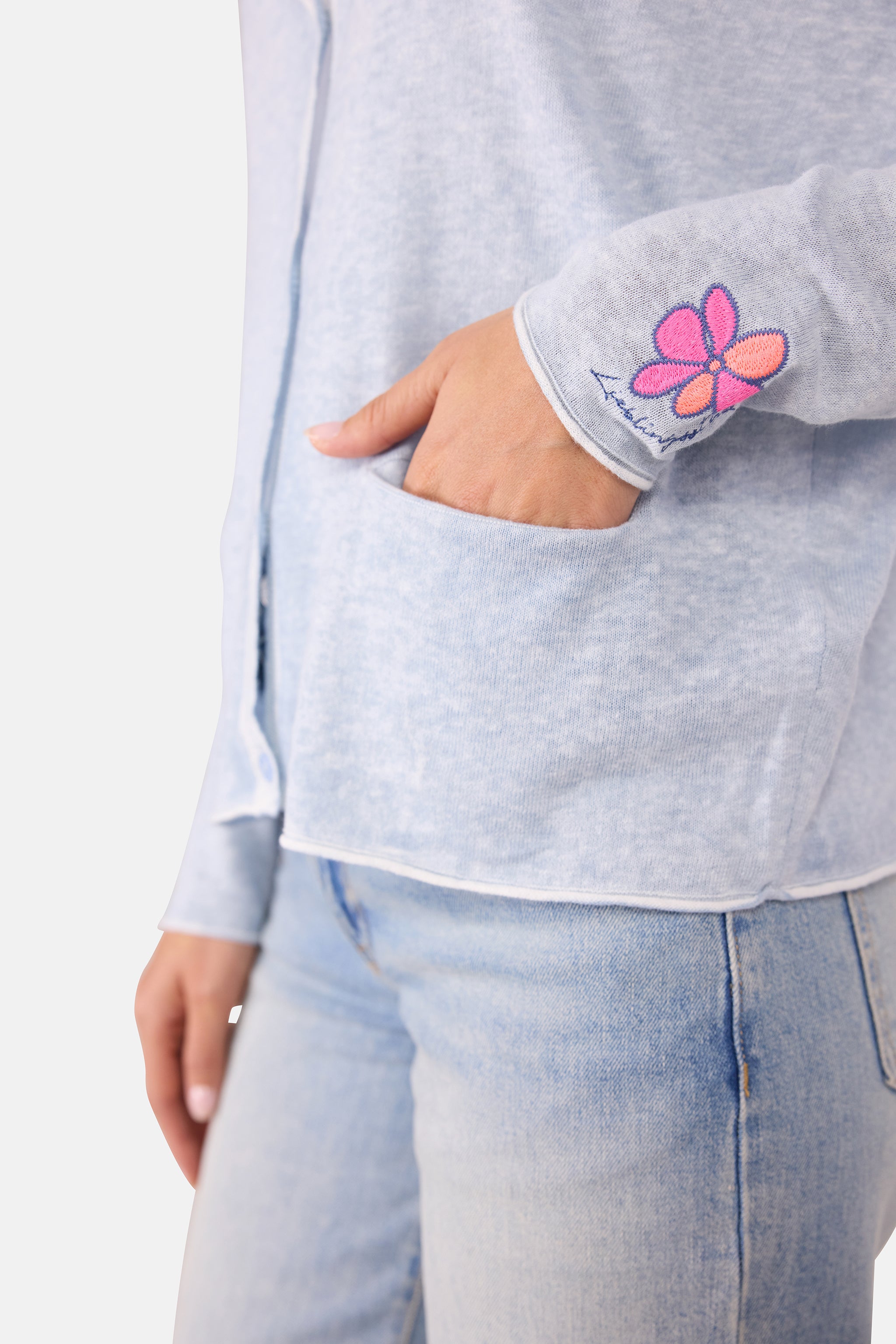 Strickjacke "AlexisL" mit Leinen