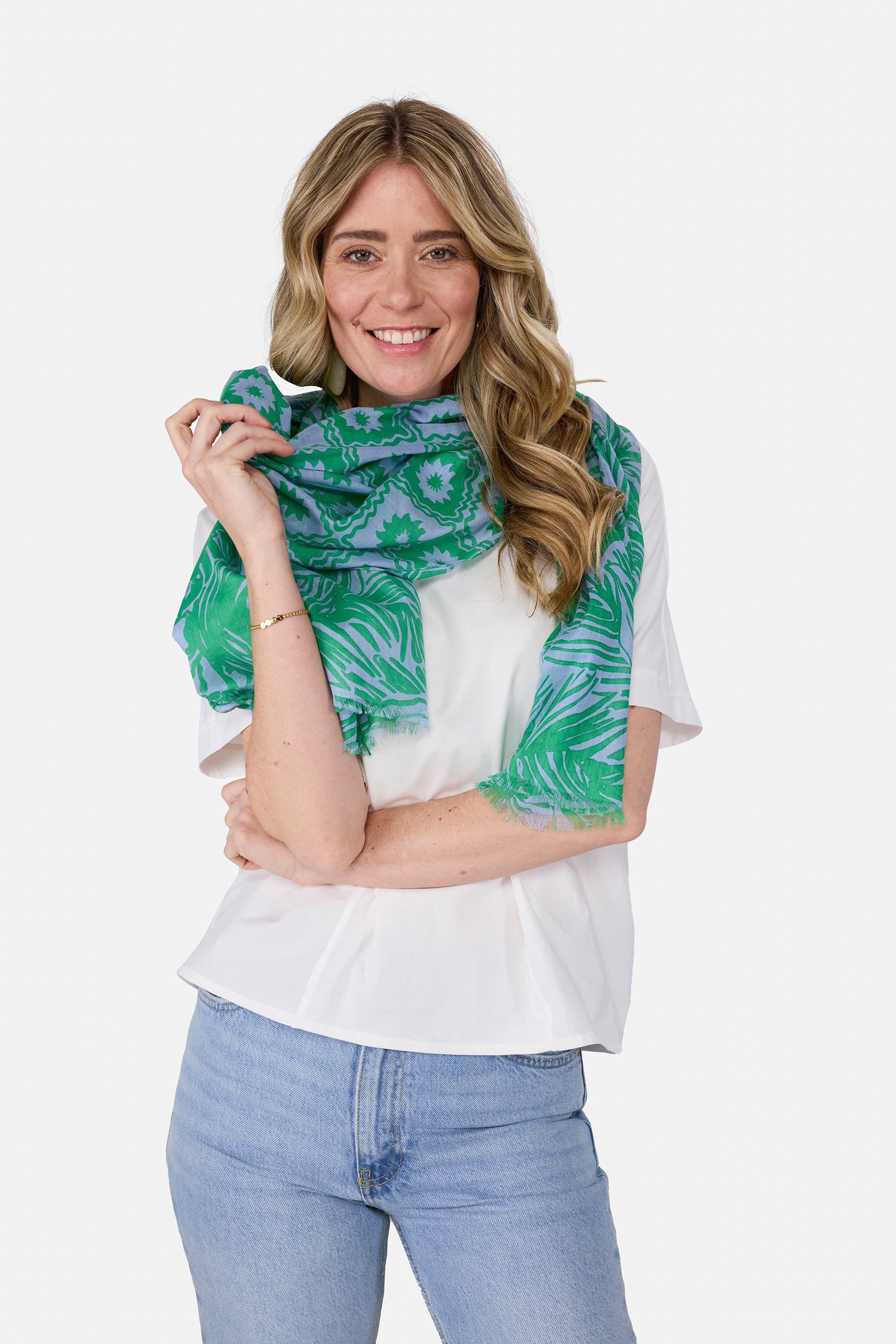 Schal "MadeleineL" aus Baumwolle