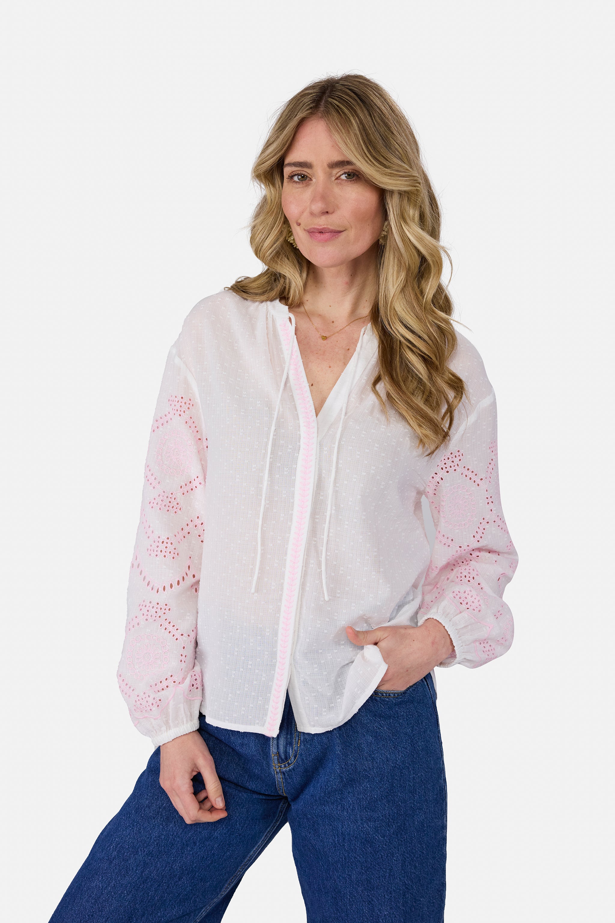 Bluse "ElcinL" aus Baumwolle