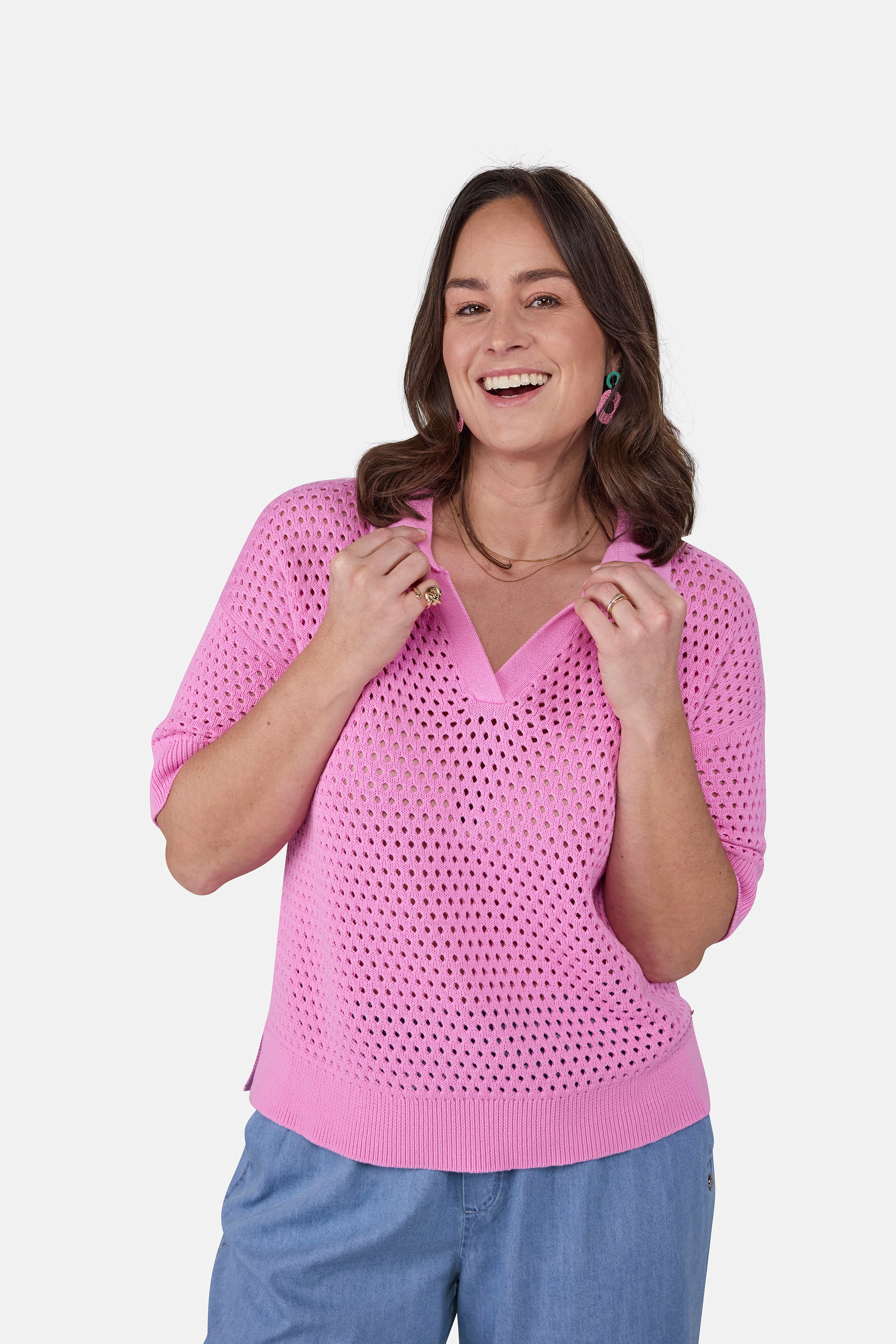 Strickpullover "PinsaL" aus Baumwolle