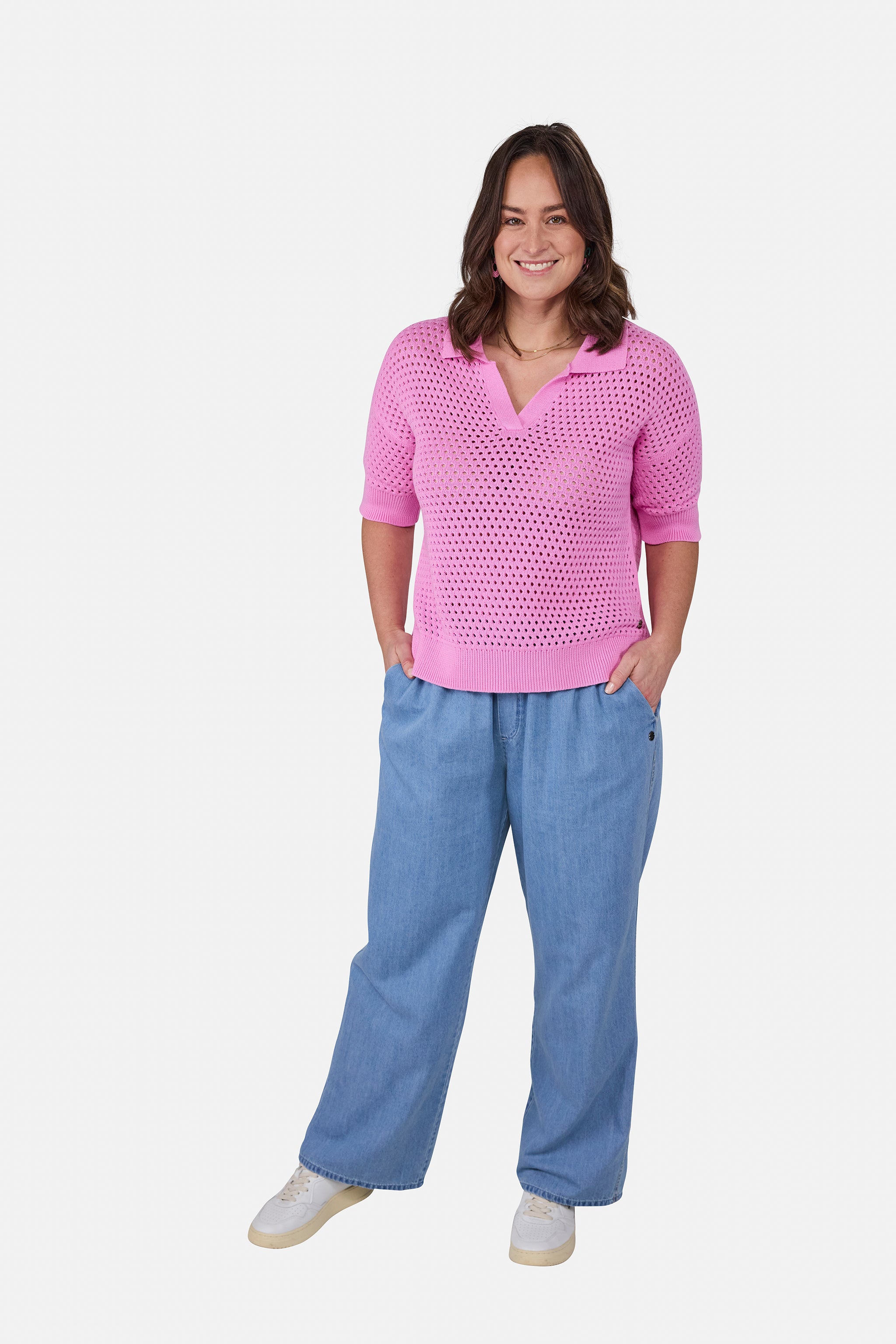 Strickpullover "PinsaL" aus Baumwolle