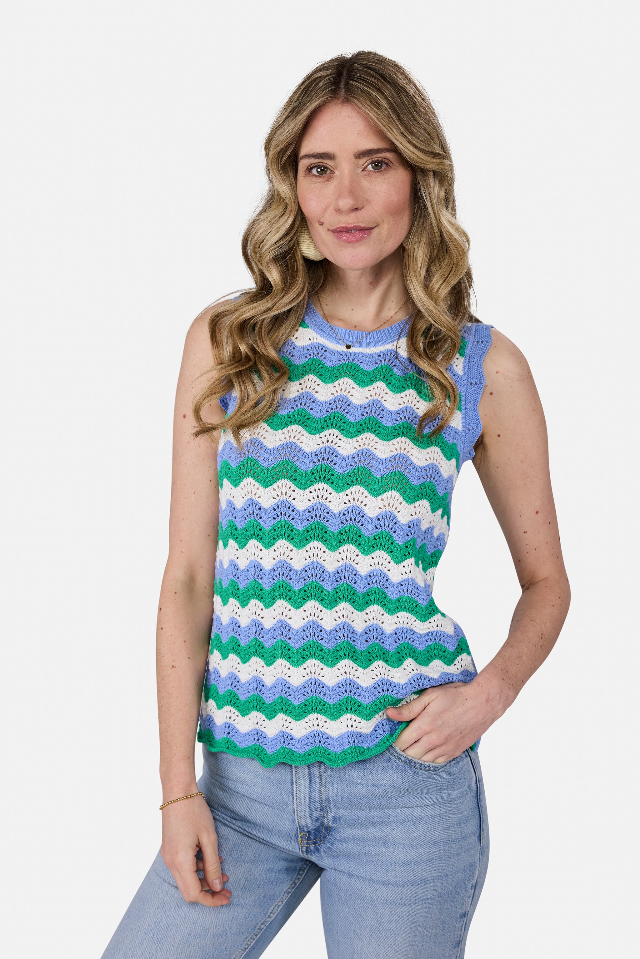 Stricktop "CarminaL" aus Baumwolle