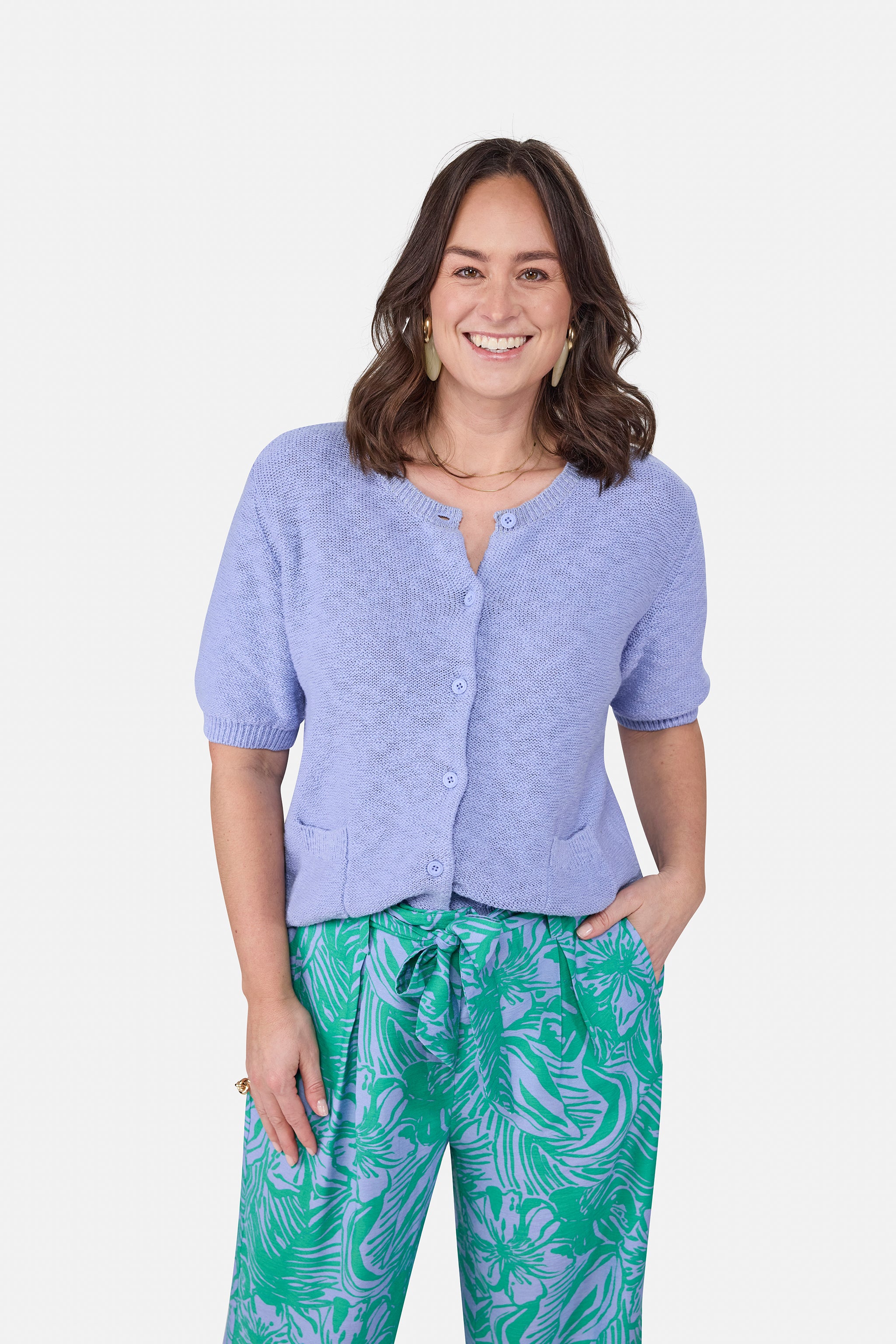 Strickjacke "SanjaL" aus Baumwolle