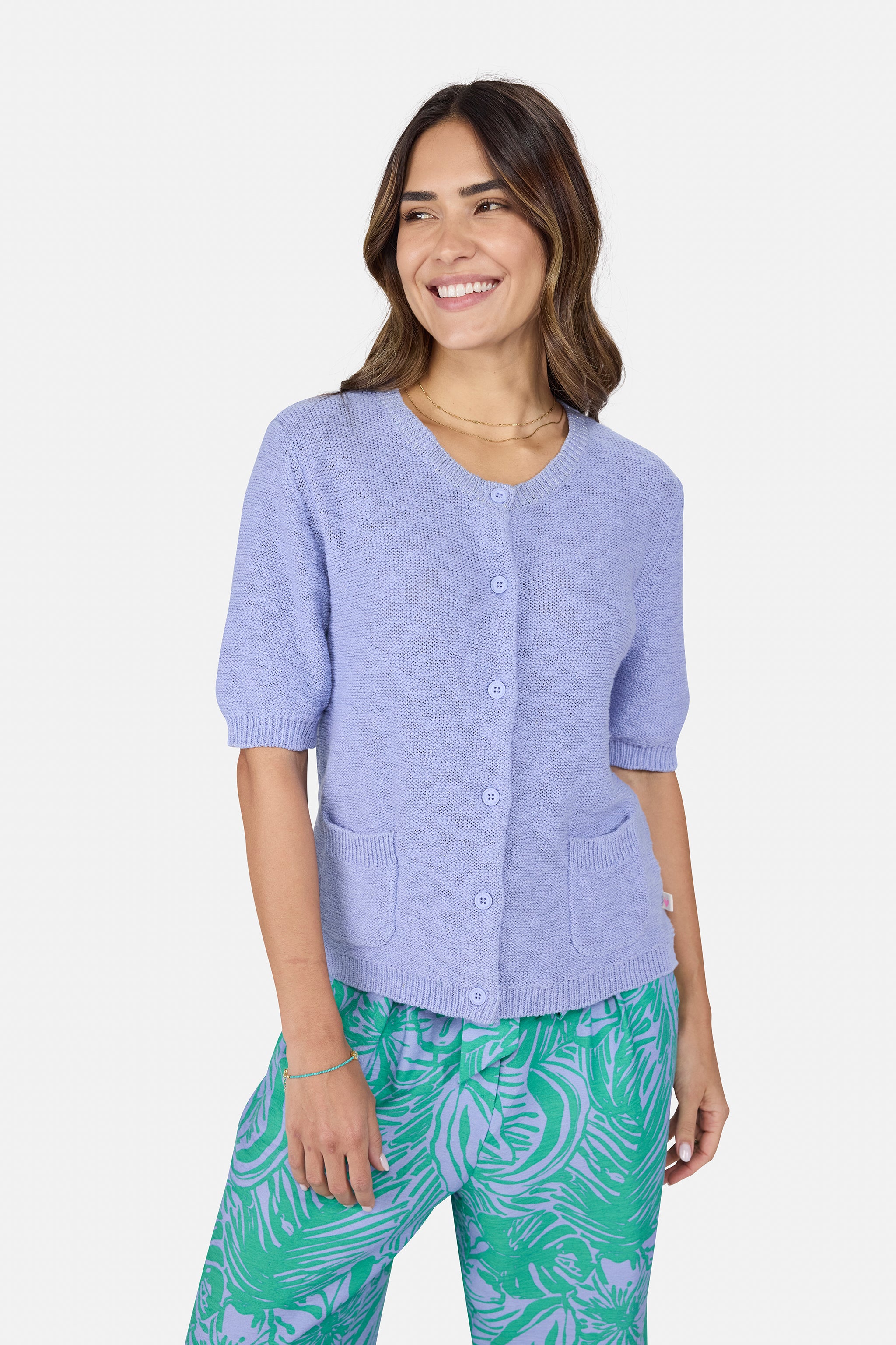 Strickjacke "SanjaL" aus Baumwolle