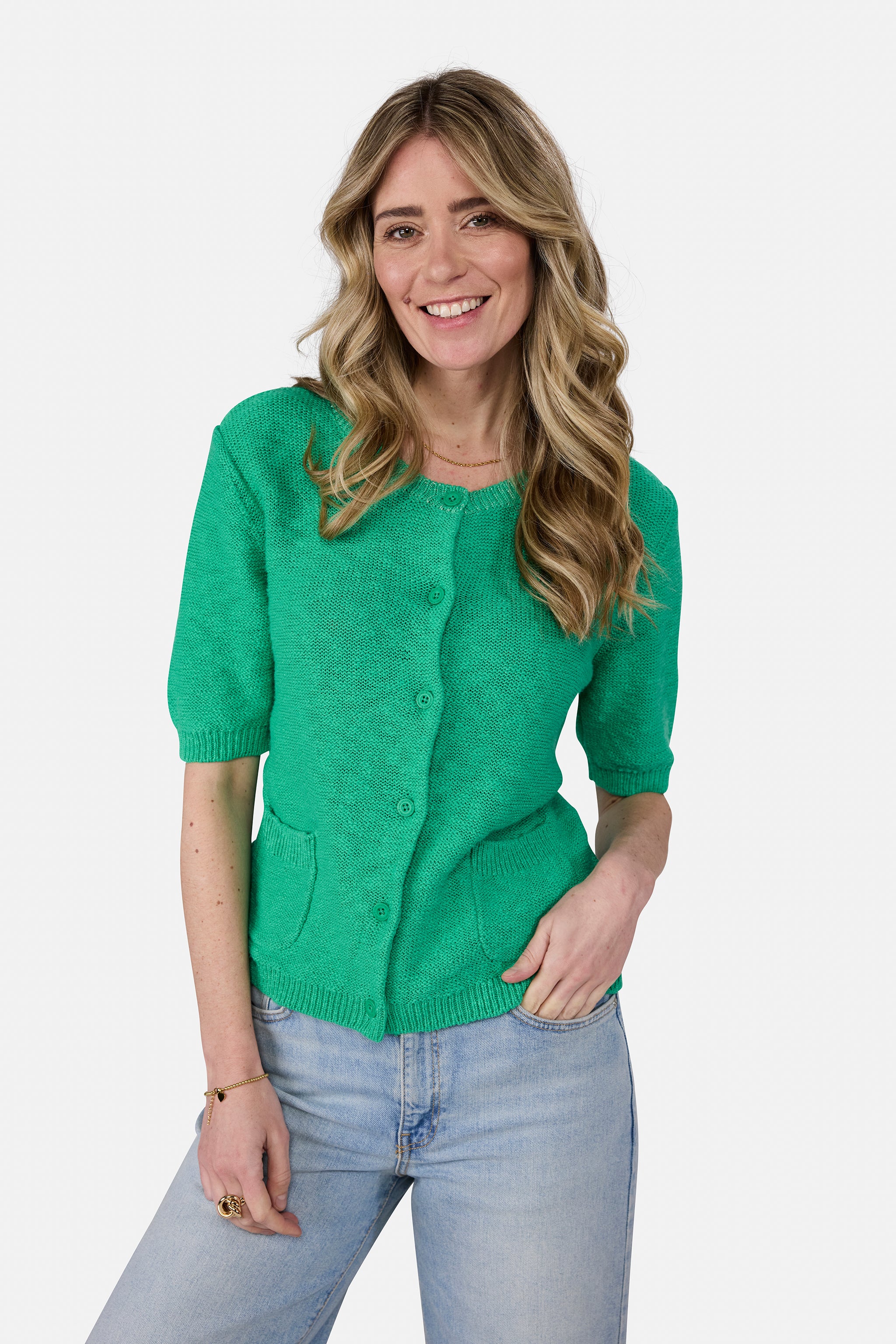 Strickjacke "SanjaL" aus Baumwolle