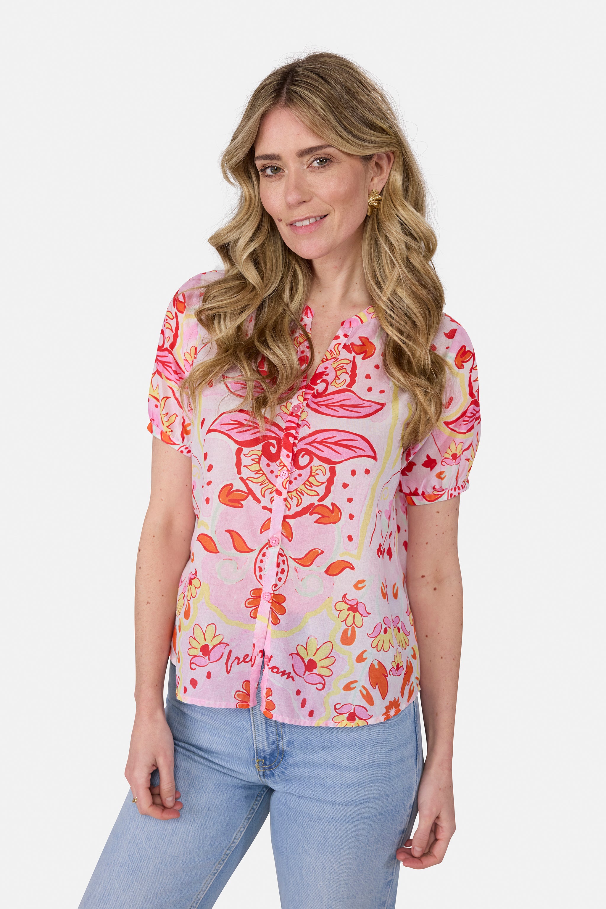 Bluse "RijaL" aus Baumwolle