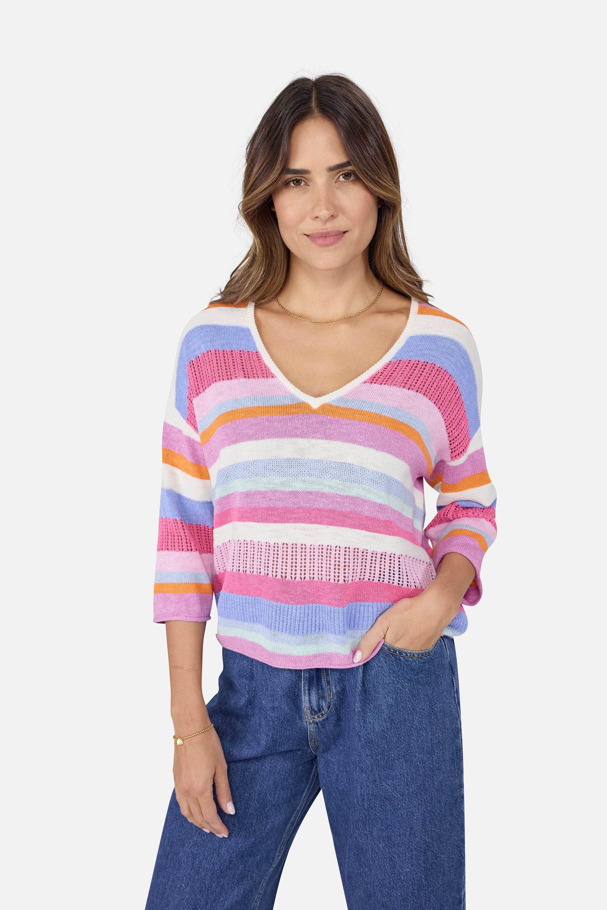 Strickpullover "ArantxaL" mit Leinen