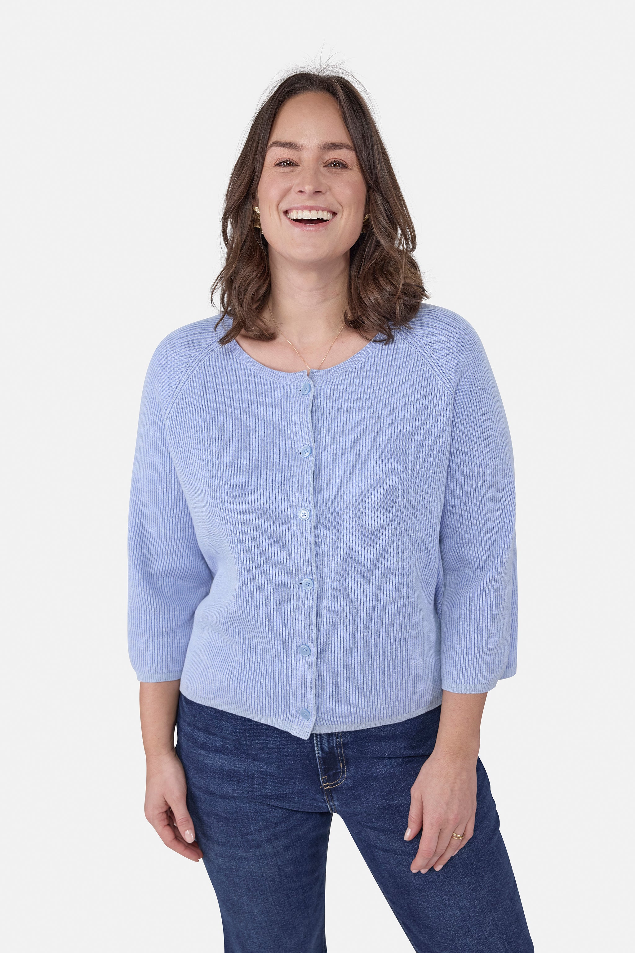 Strickjacke "AitanaL" mit Leinen