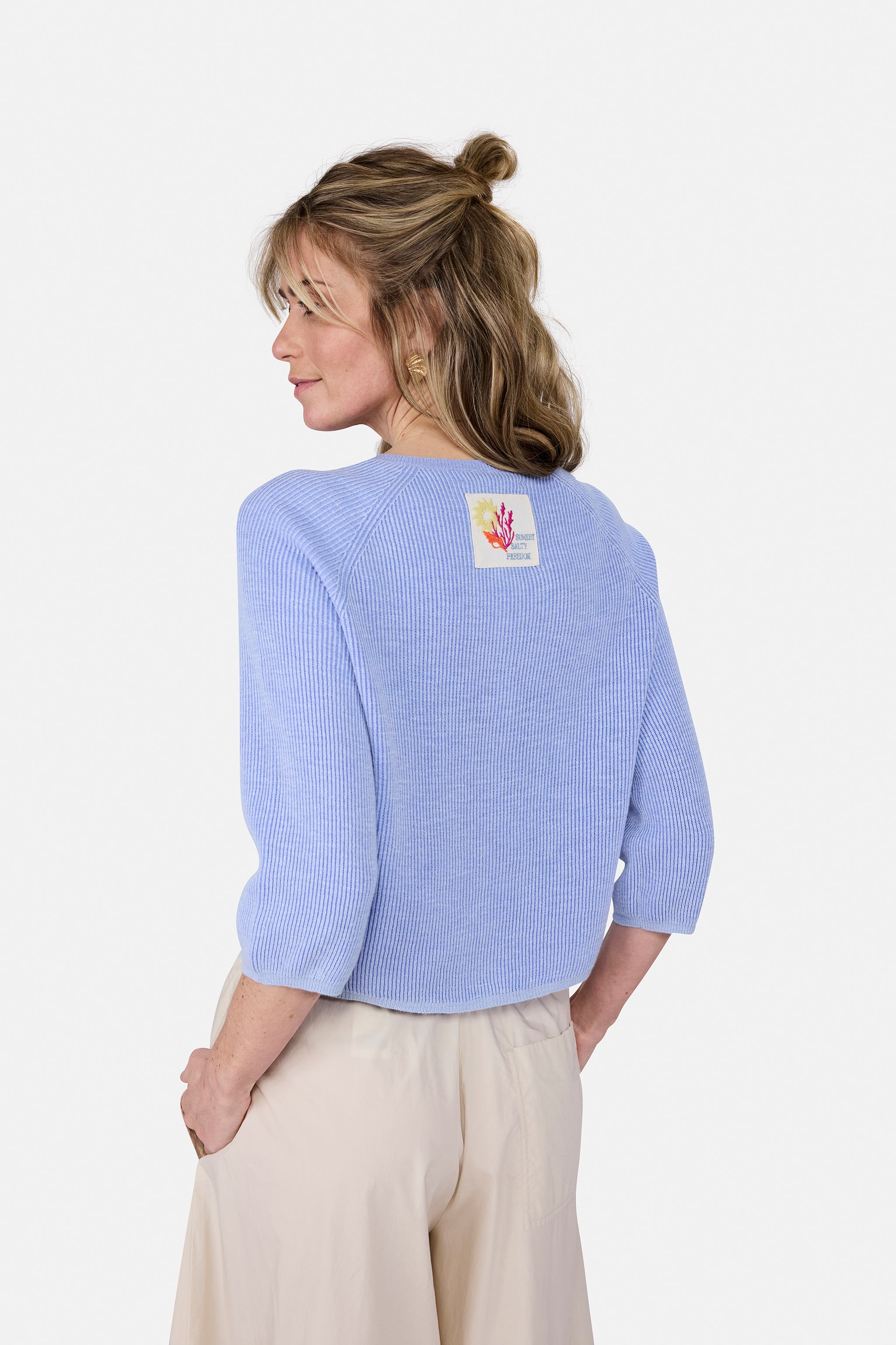 Strickjacke "AitanaL" mit Leinen