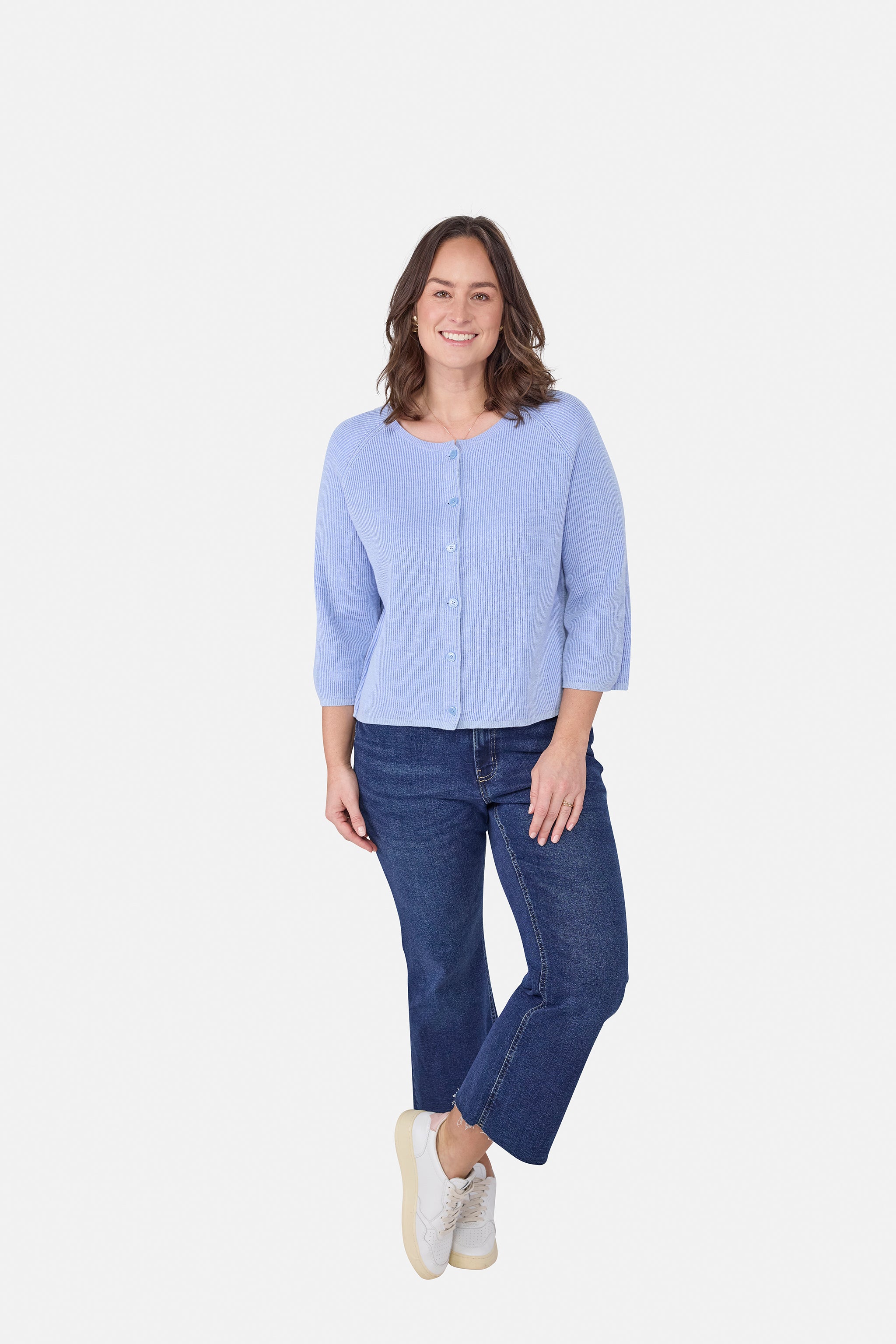 Strickjacke "AitanaL" mit Leinen