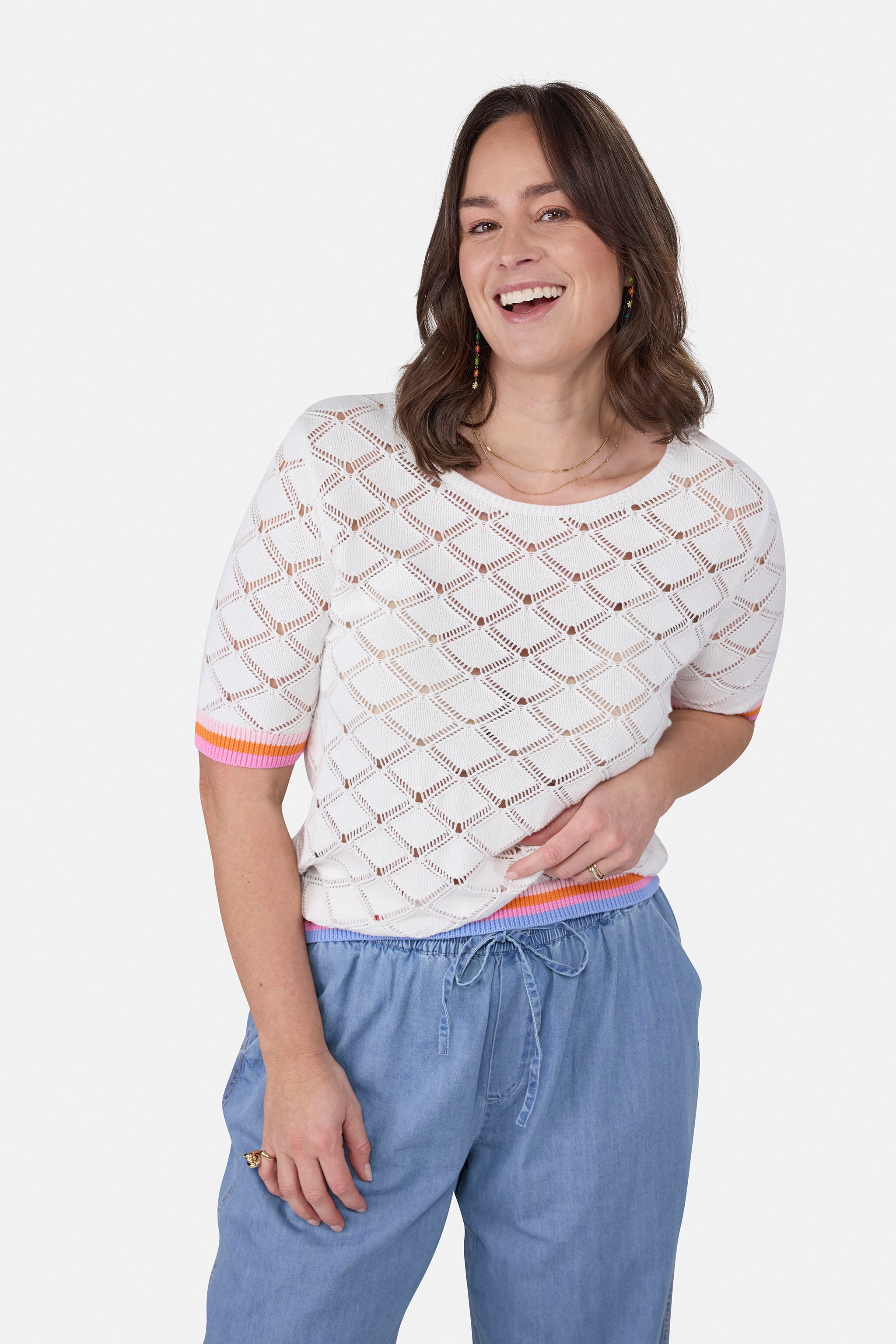 Strickpullover "AjaL" aus Baumwolle