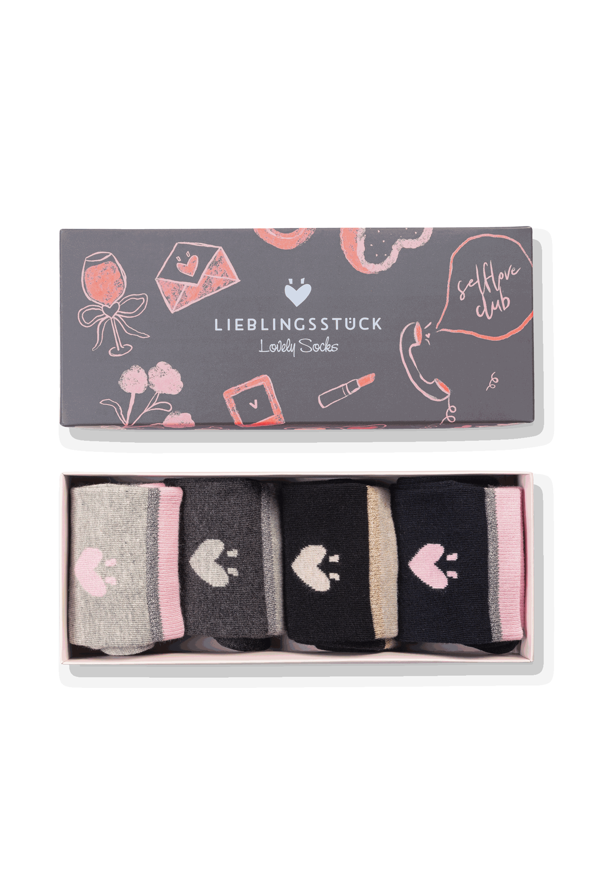 Lovely Socks - Regular-Socken - Box und Kulturtasche