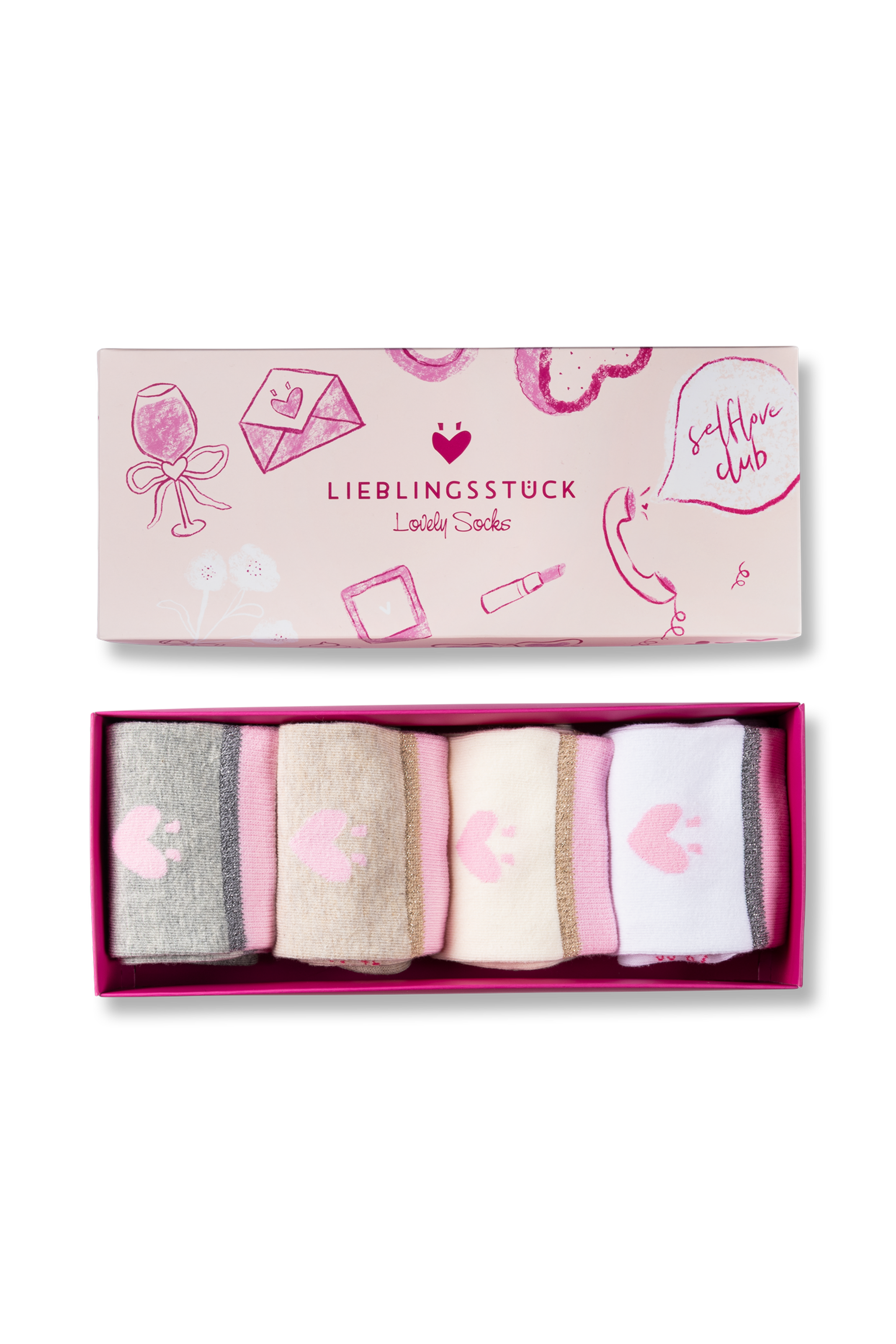 Lovely Socks - Regular-Socken - Box und Kulturtasche