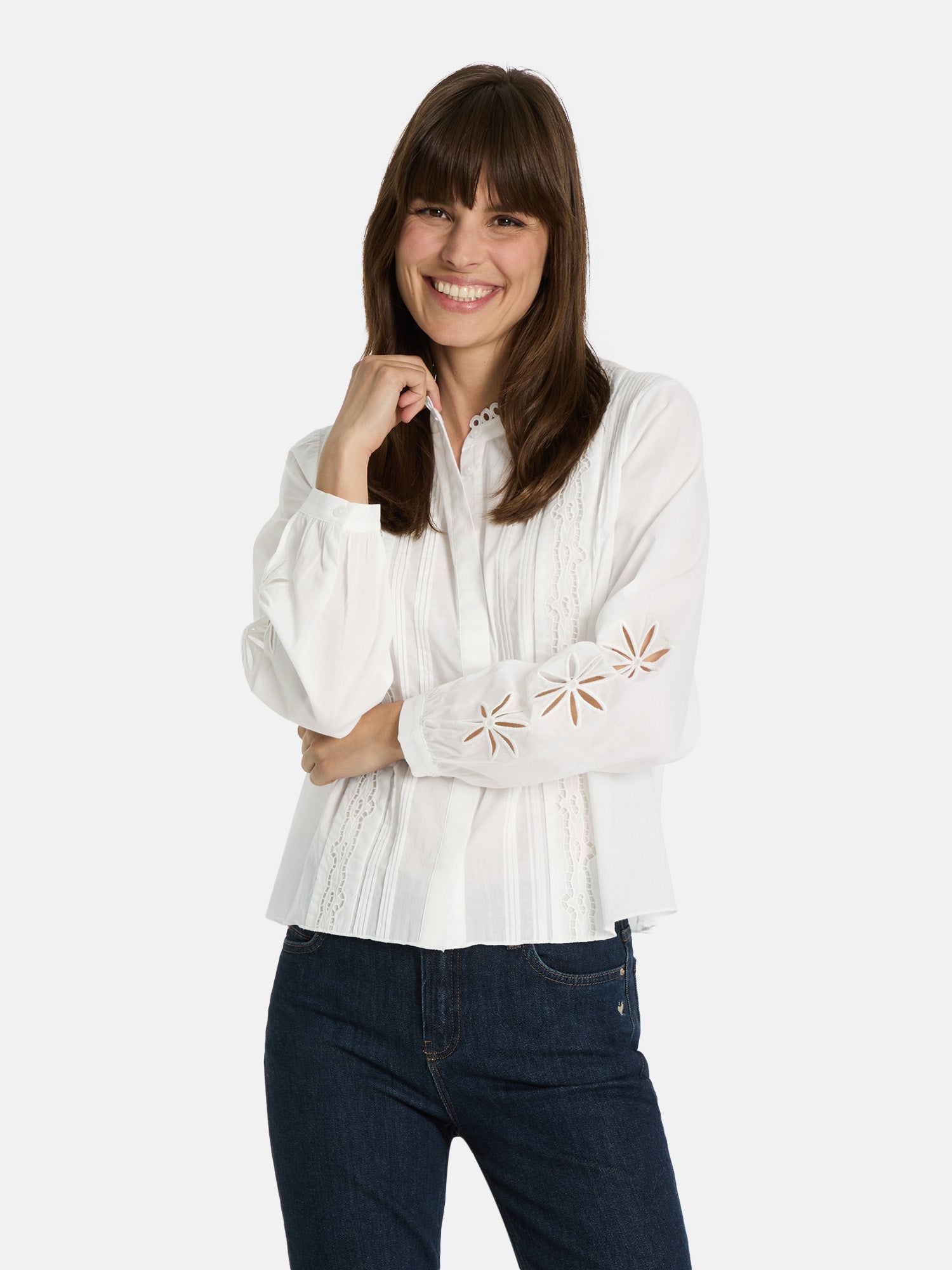 Bluse "EldridL" aus Baumwolle