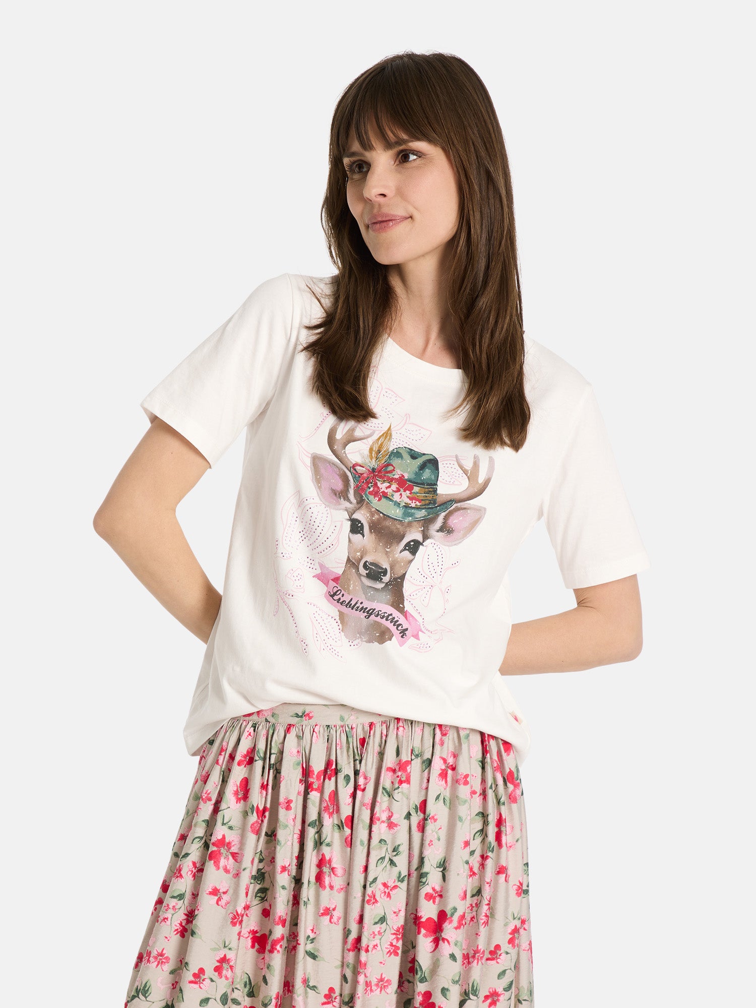 T-Shirt "CaraL" aus Baumwolle