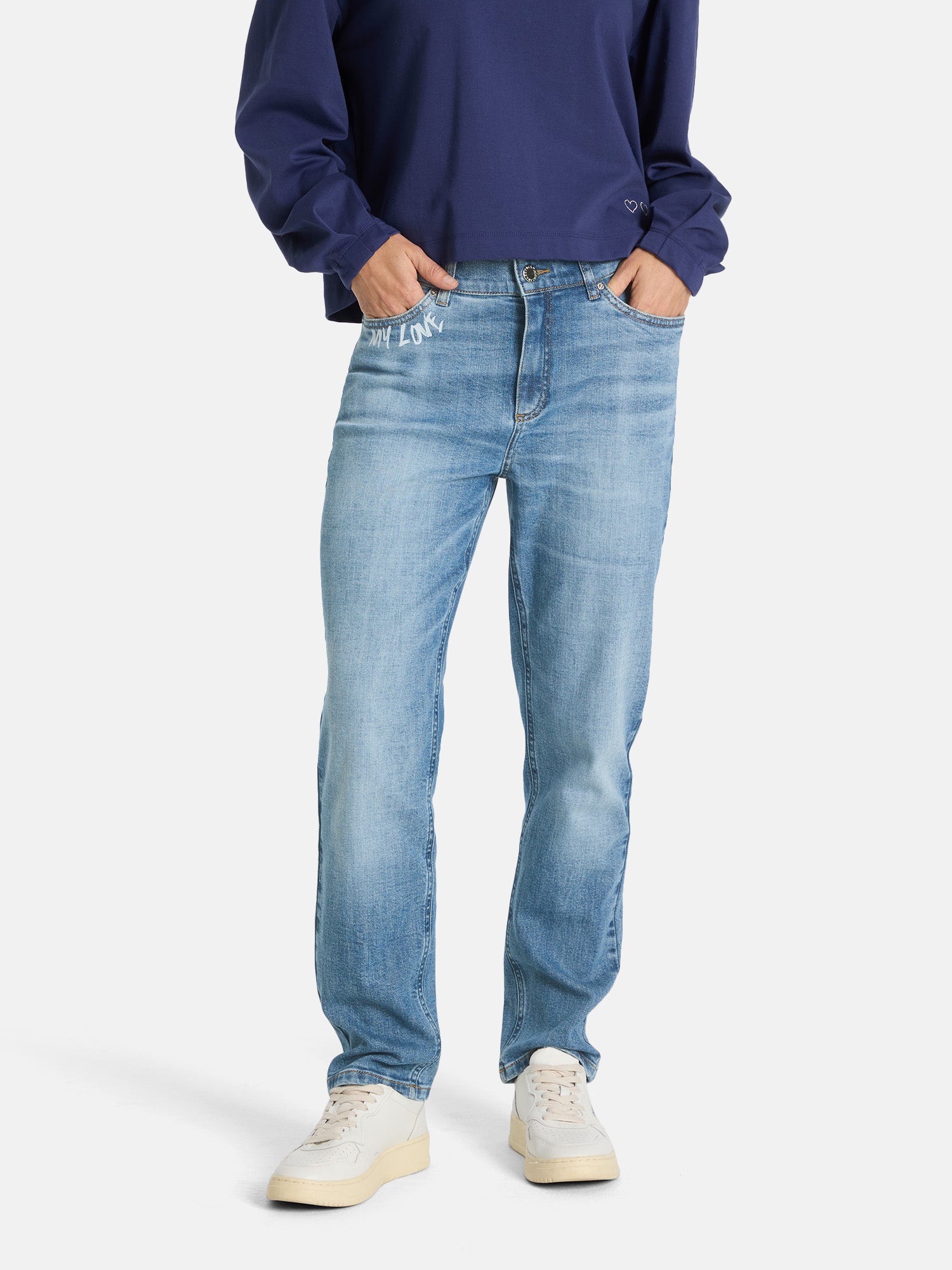 Jeans "LS-63" mit Baumwolle