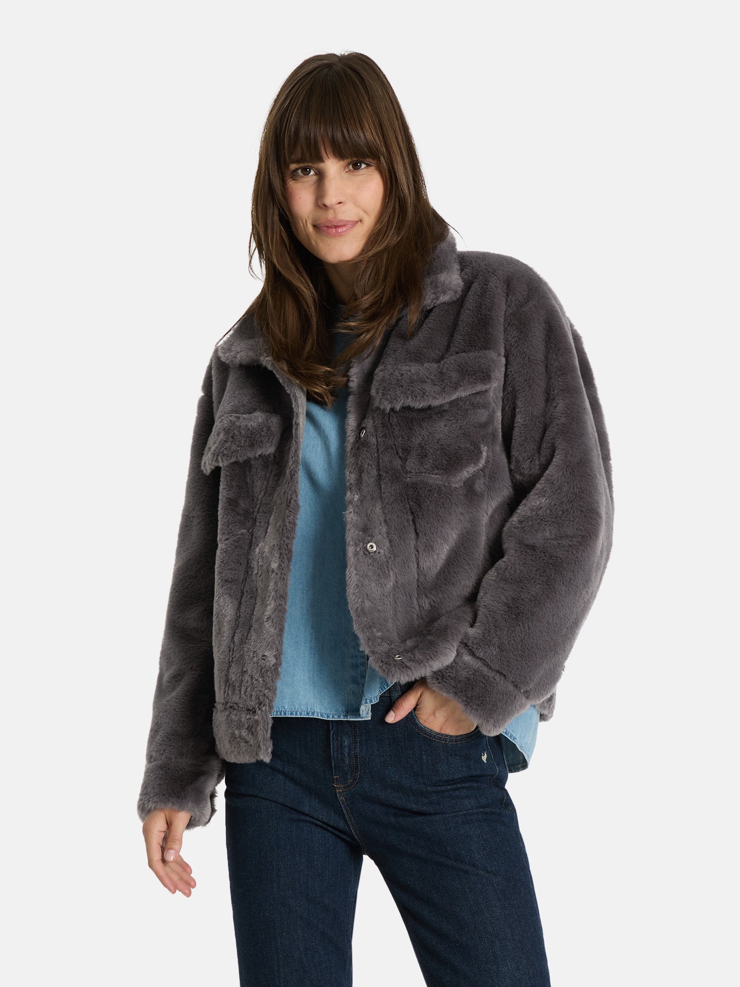 Felljacke "MaliL" mit Fake Fur