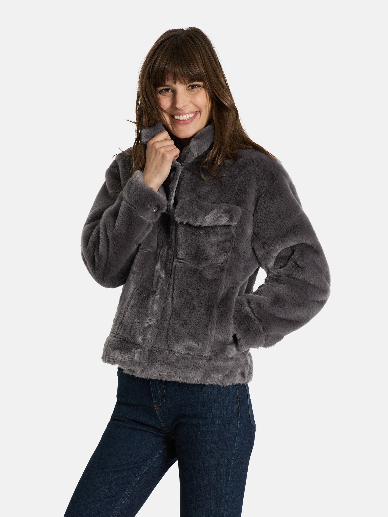 Felljacke "MaliL" mit Fake Fur