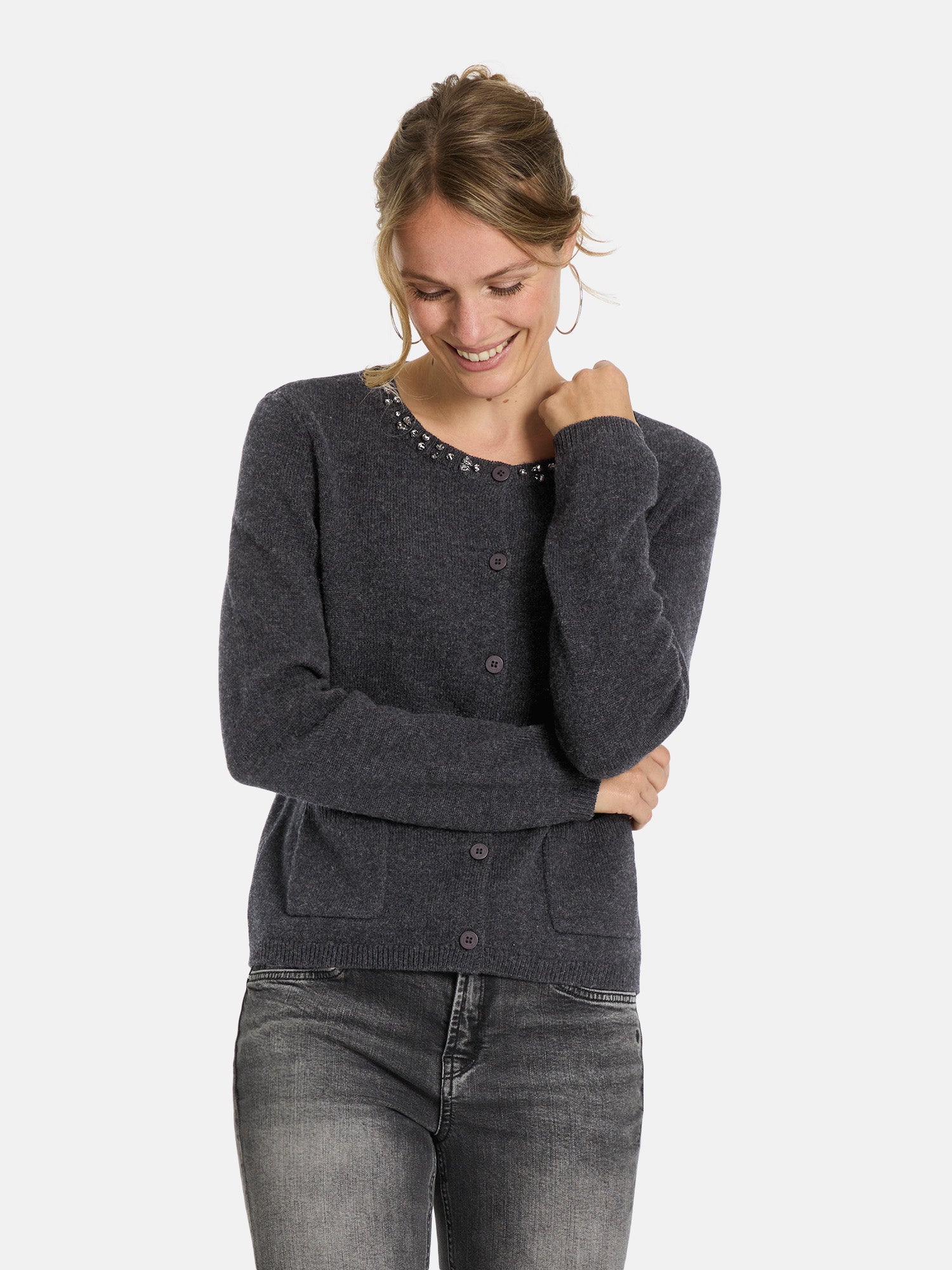 Strickjacke "BrilliL" aus Wollmix