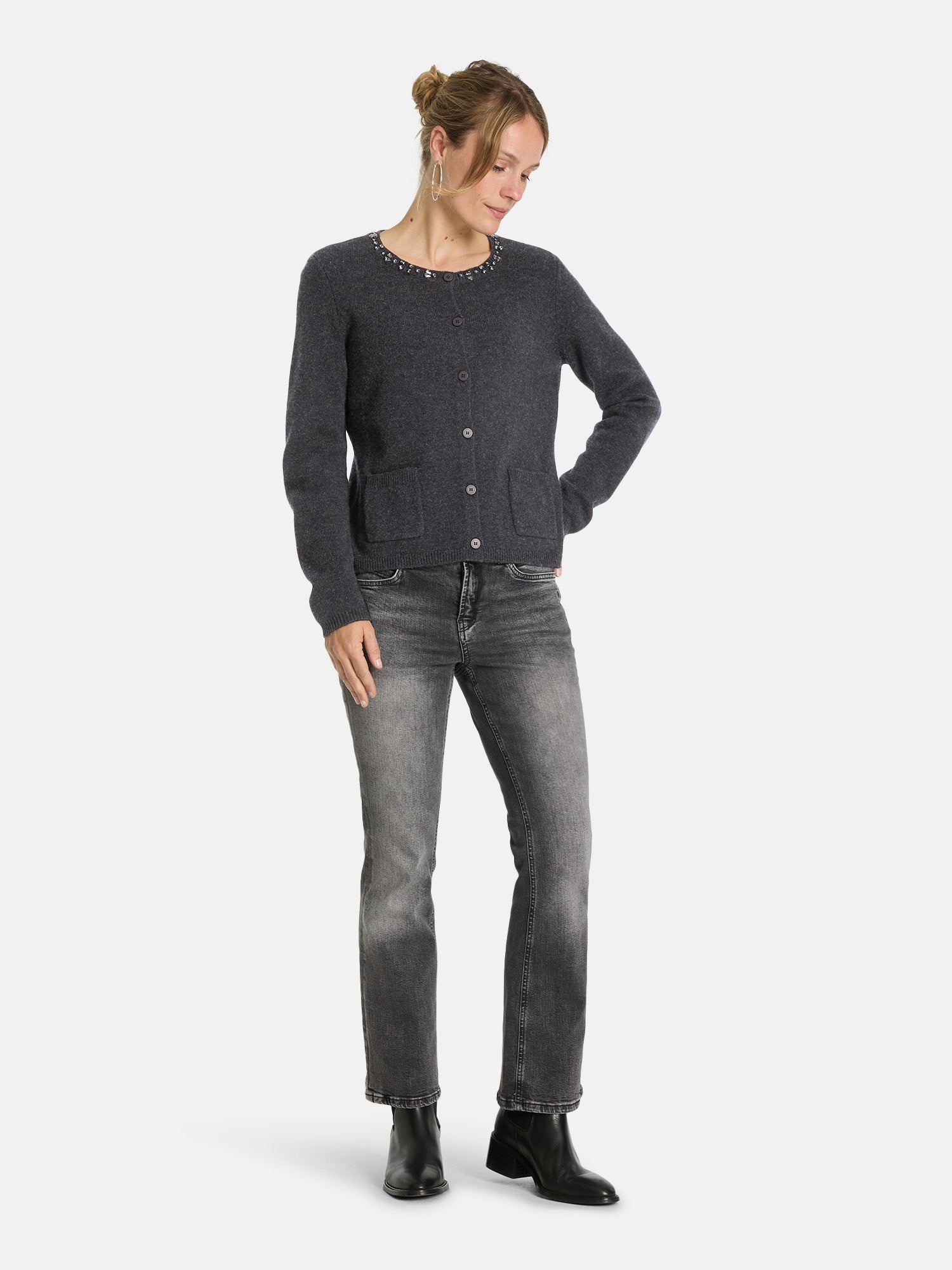 Strickjacke "BrilliL" aus Wollmix