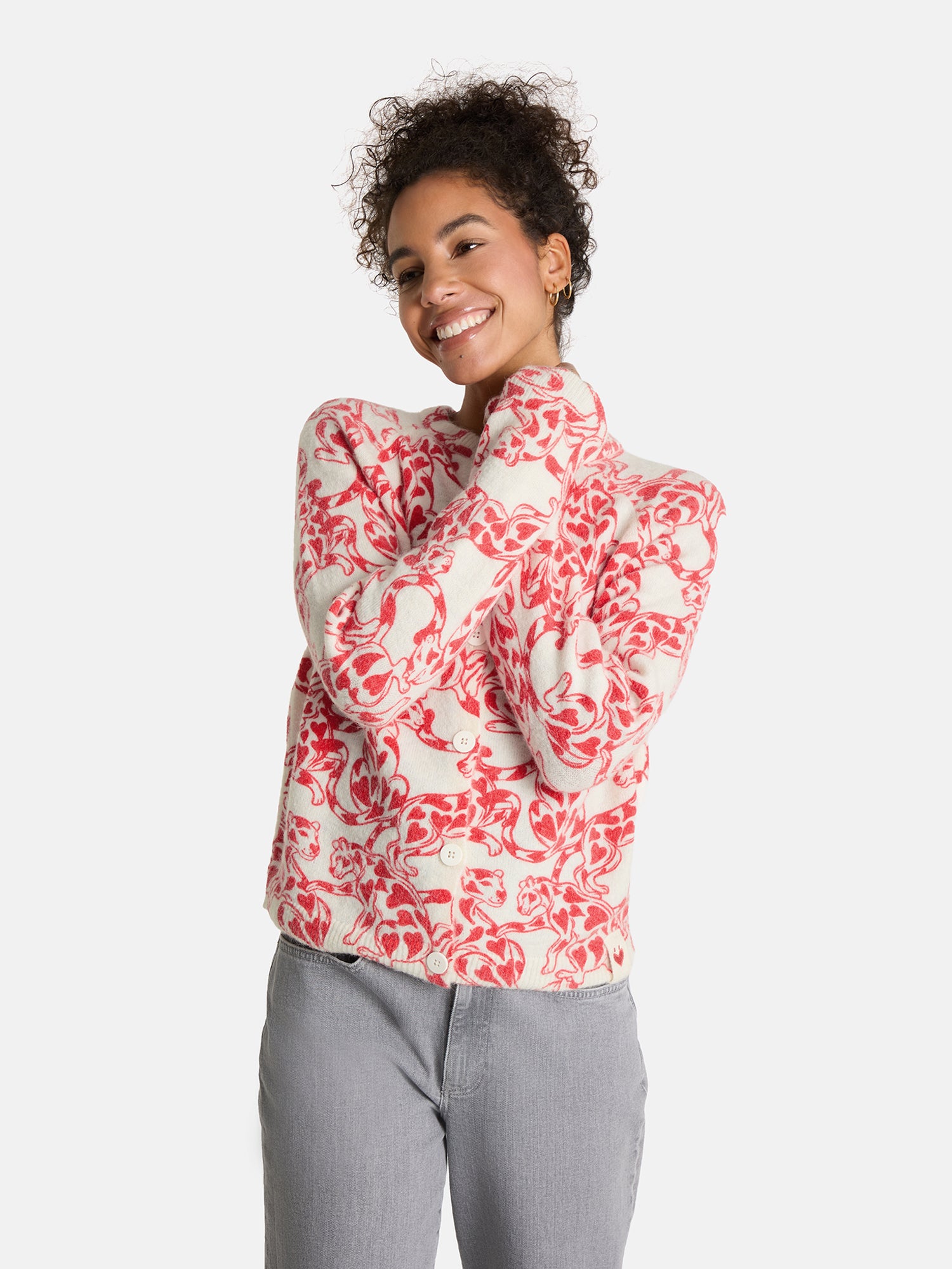 Strickjacke "AitanaL" aus Wollmix