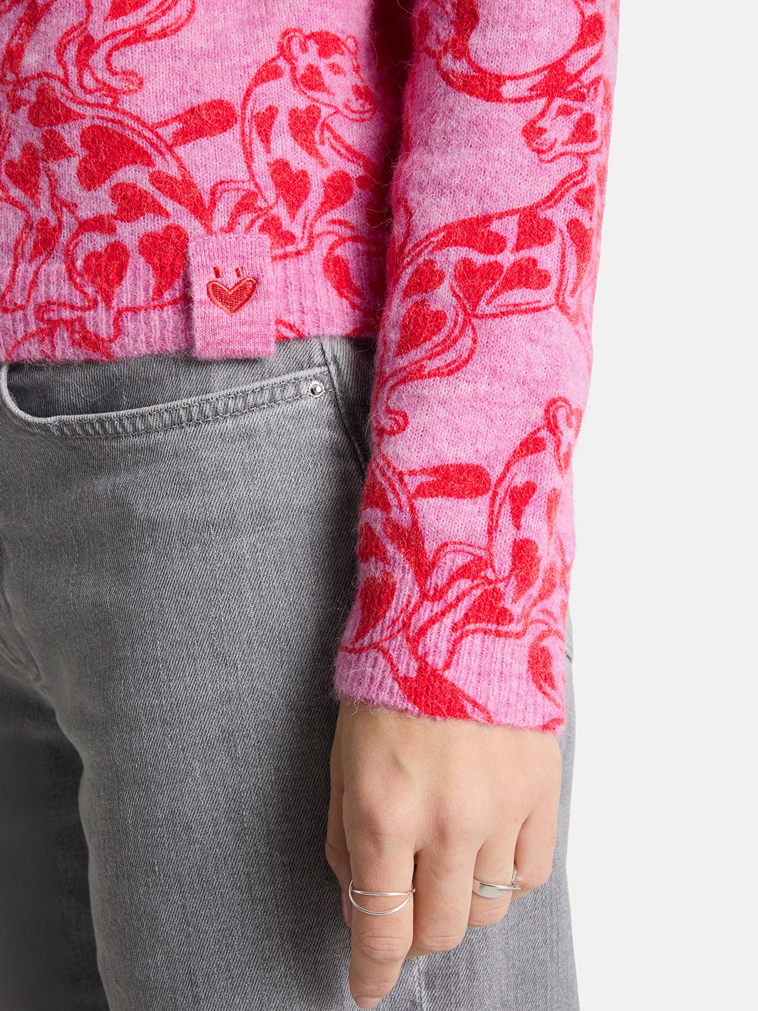 Strickjacke "AitanaL" aus Wollmix