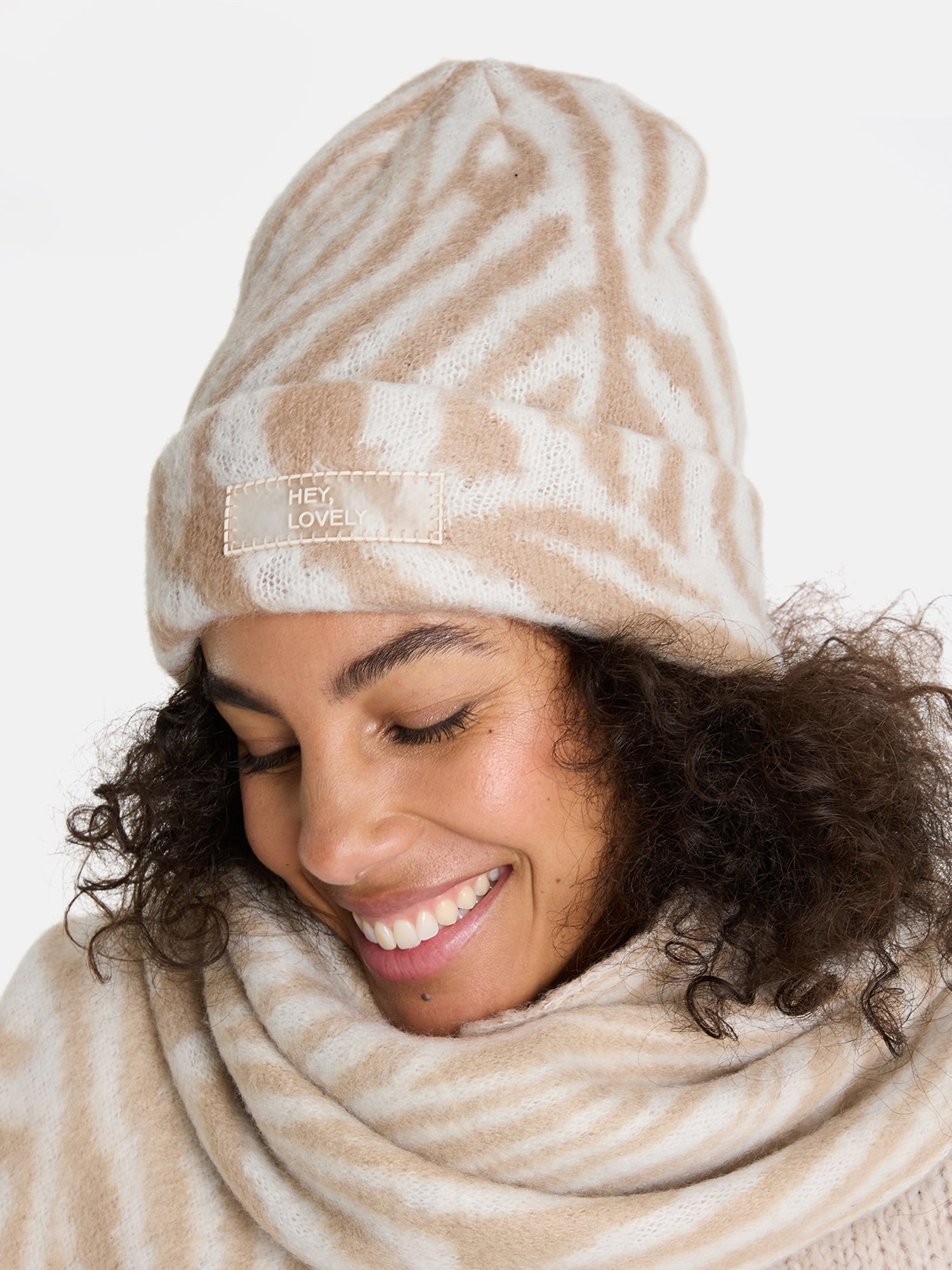 Strickmütze „Hey, Lovely“