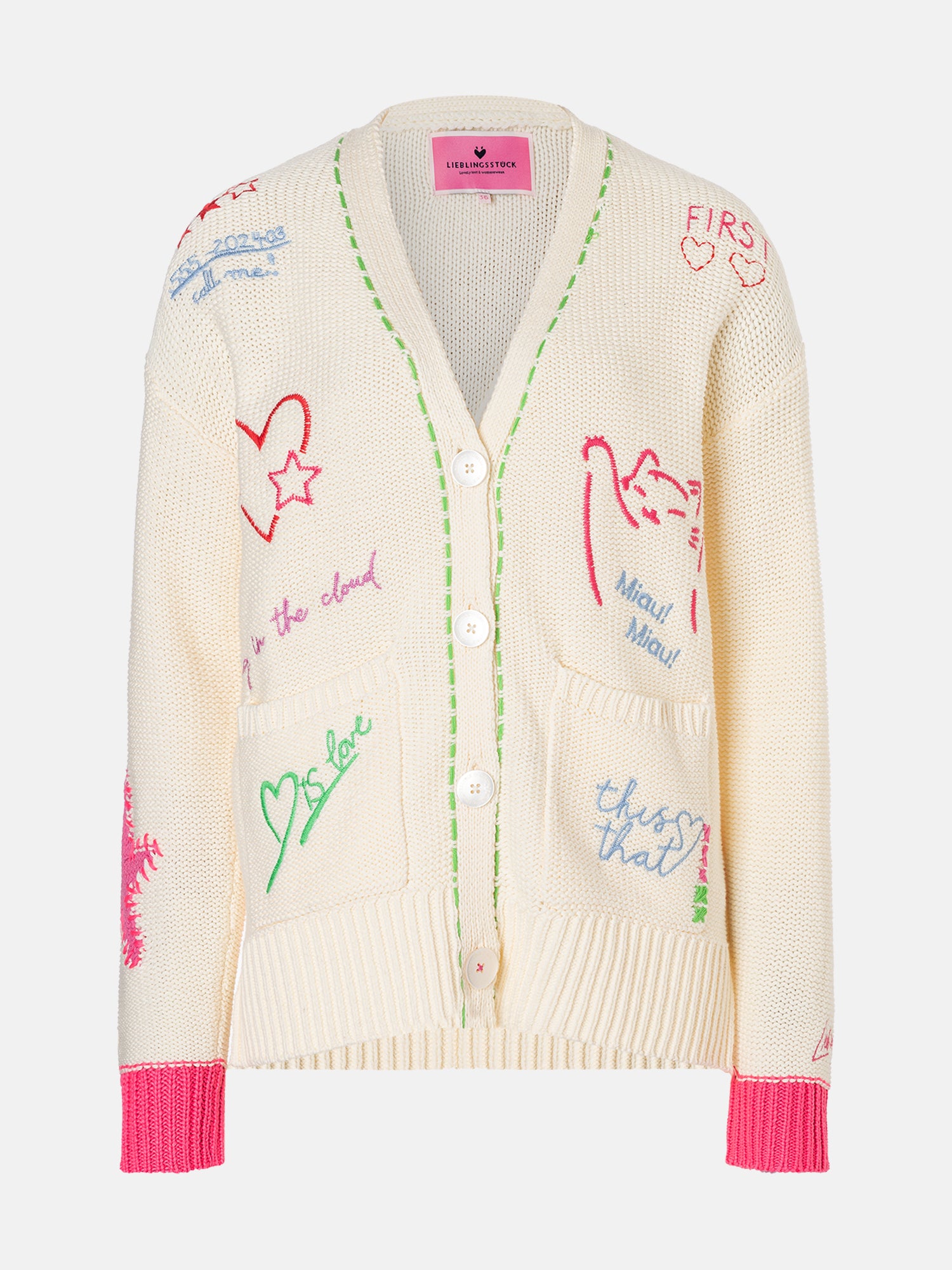 Strickjacke "ArunaL" aus Baumwollmix