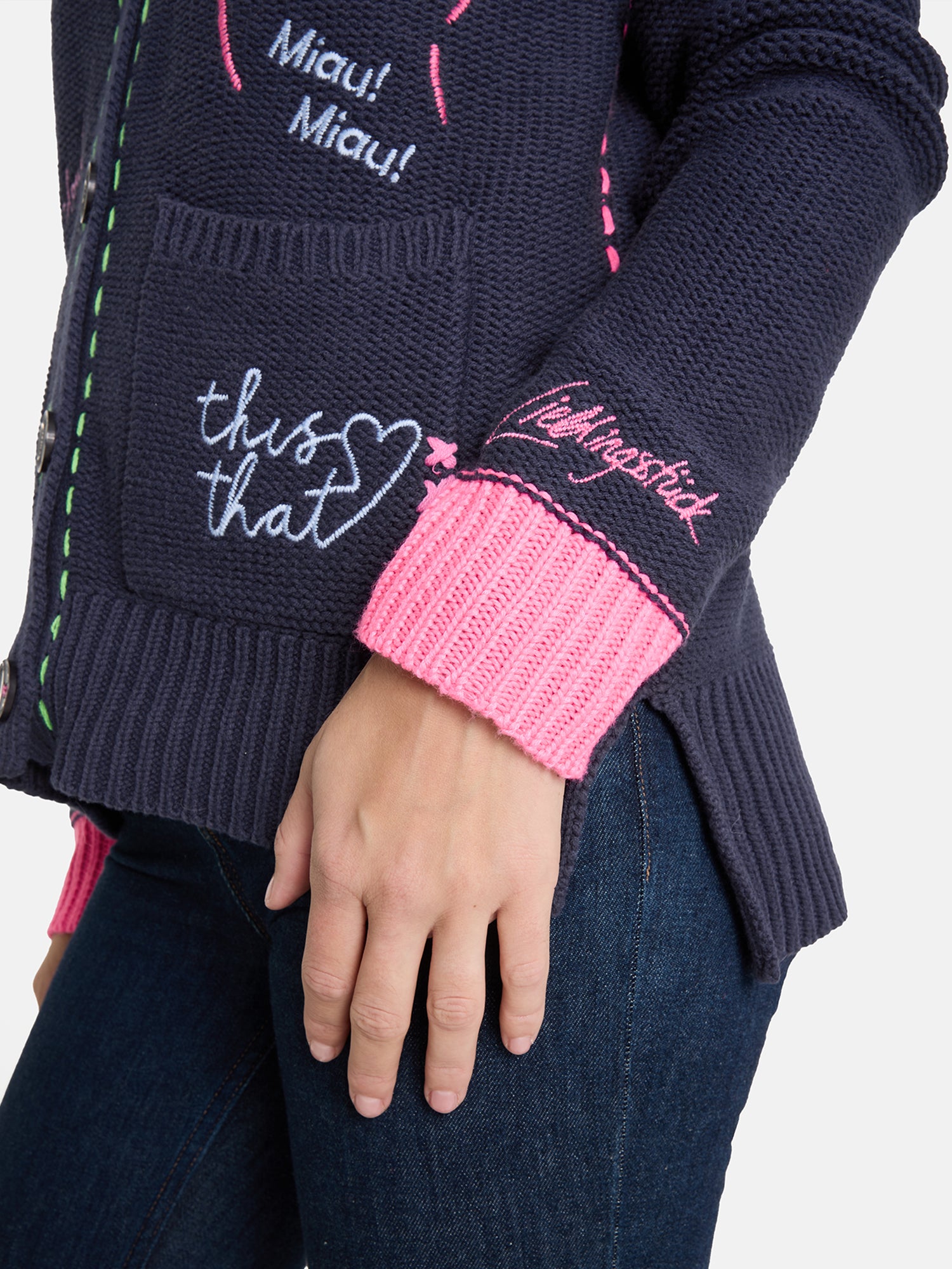 Strickjacke "ArunaL" aus Baumwollmix