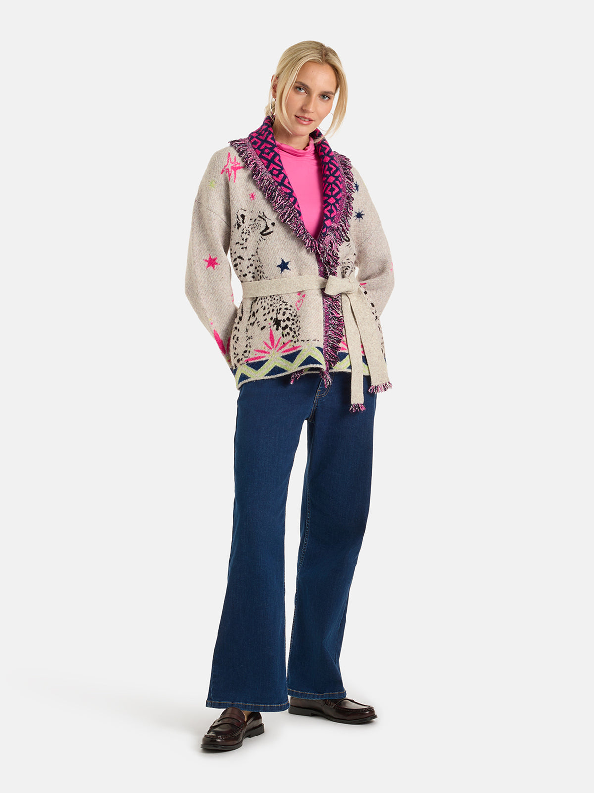 Strickjacke "AtinaL" mit Elasthan
